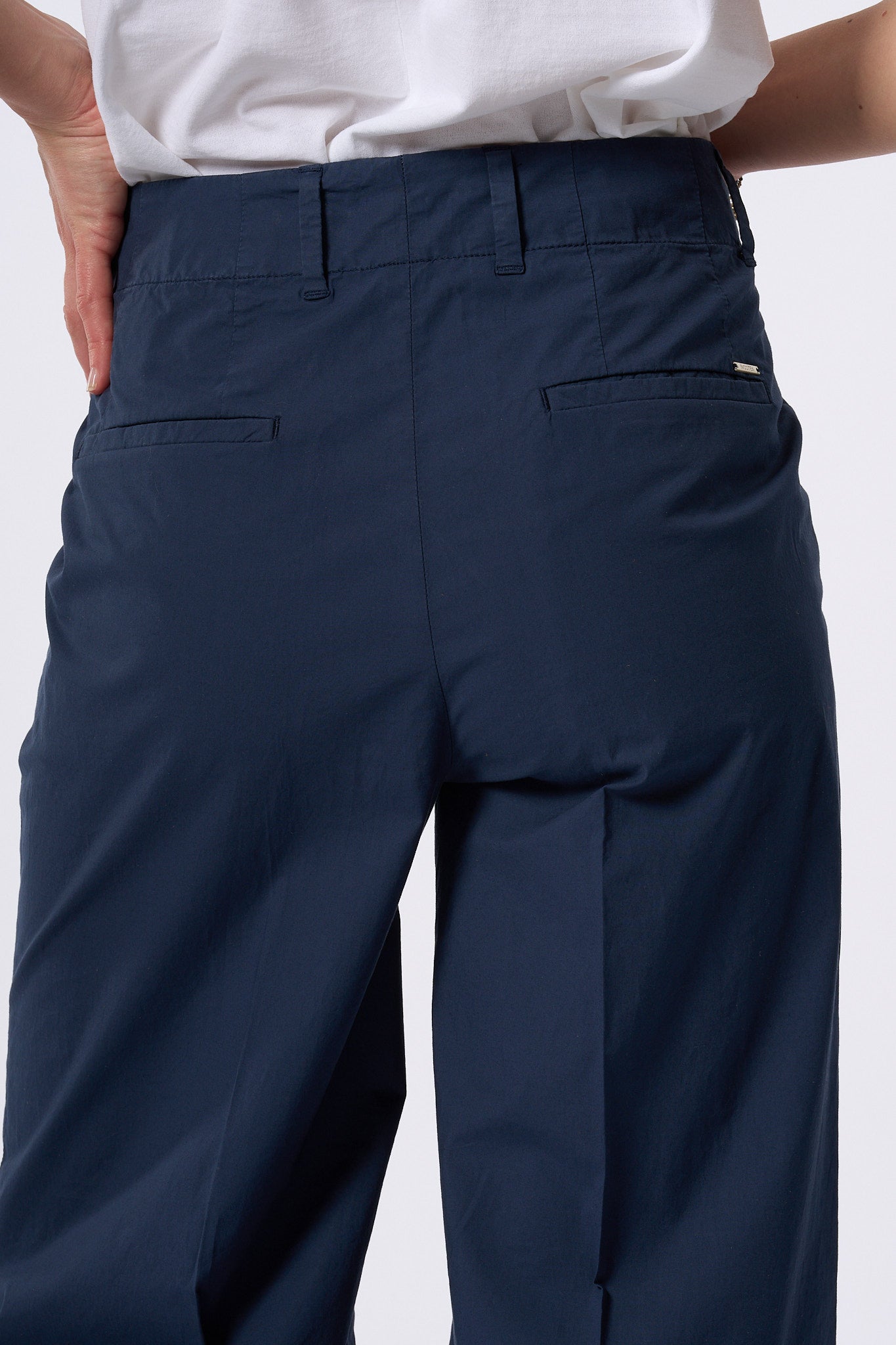 Slowear Pantalone Ilya Gamba Larga Blu Donna-6