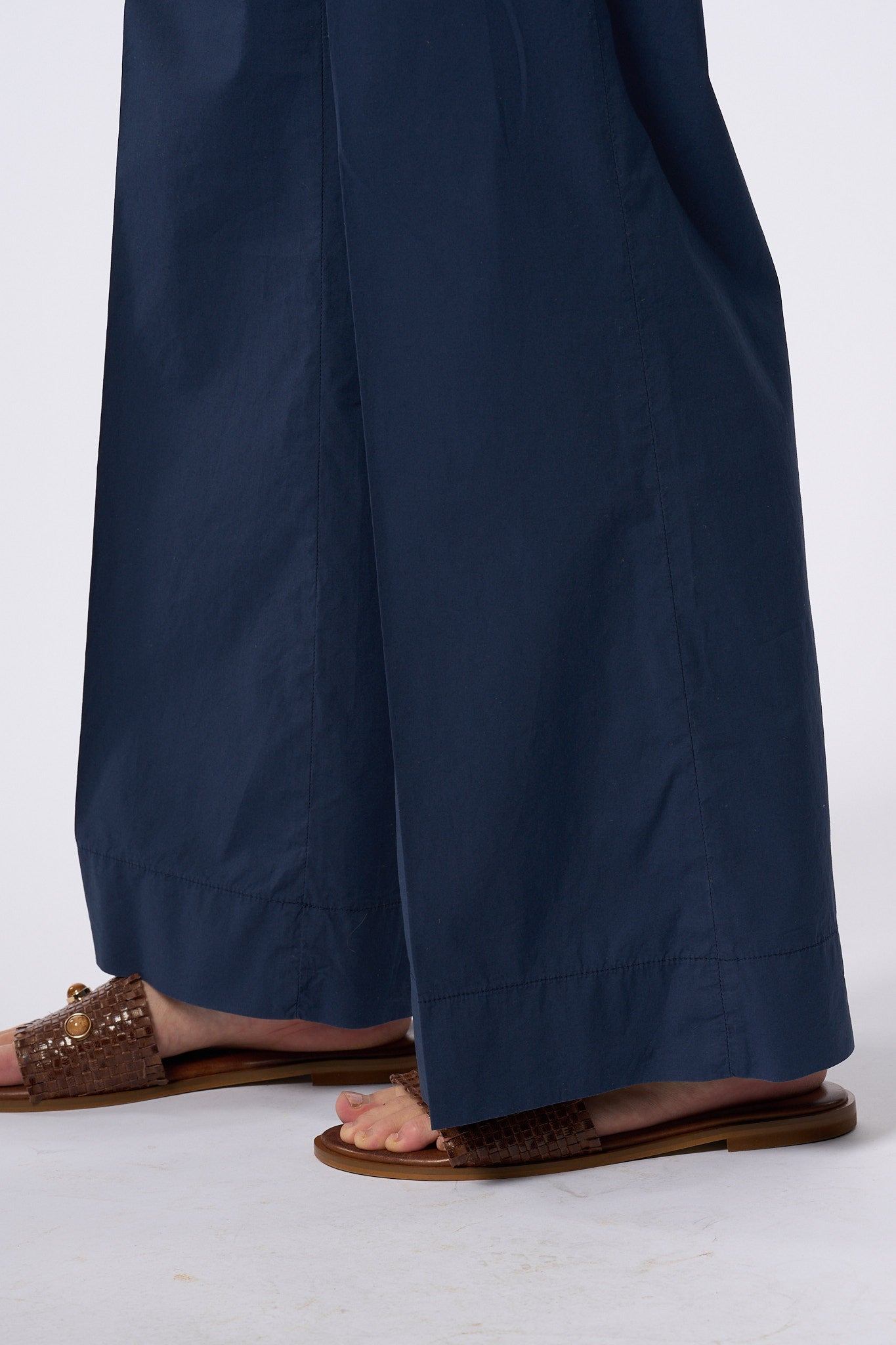 Slowear Pantalone Ilya Gamba Larga Blu Donna-7