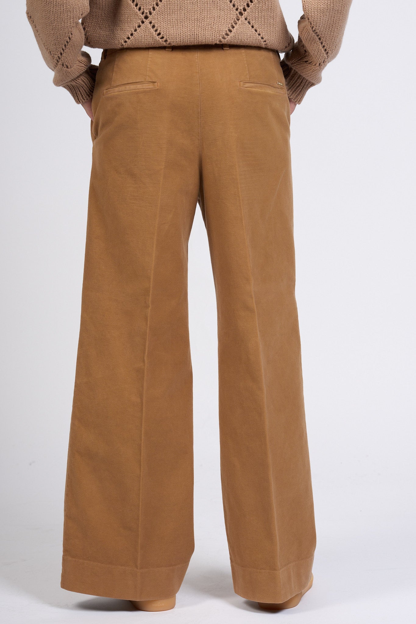 Slowear Pantalone Ilya Largo Cammello Donna-5