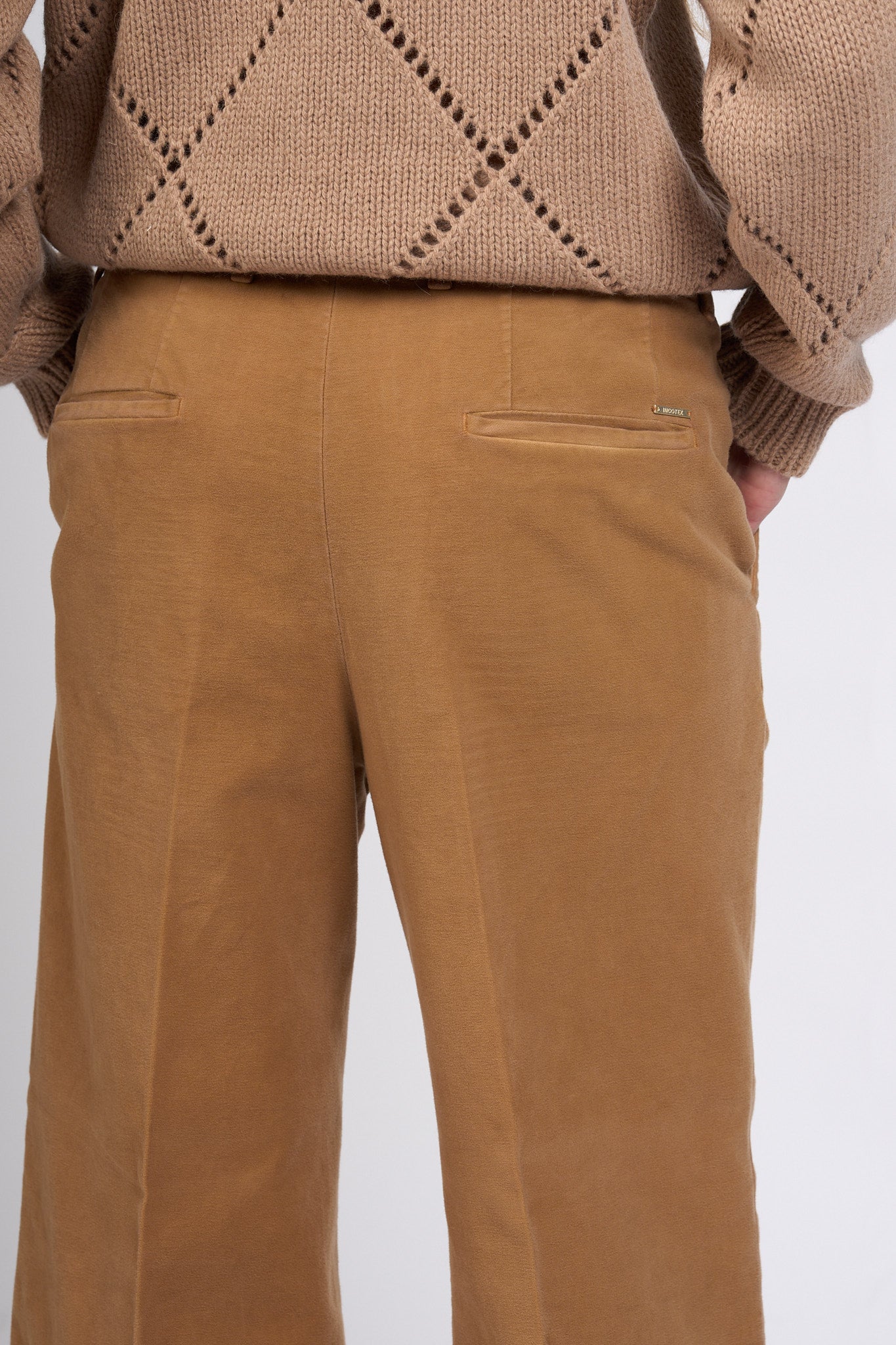 Slowear Pantalone Ilya Largo Cammello Donna-6