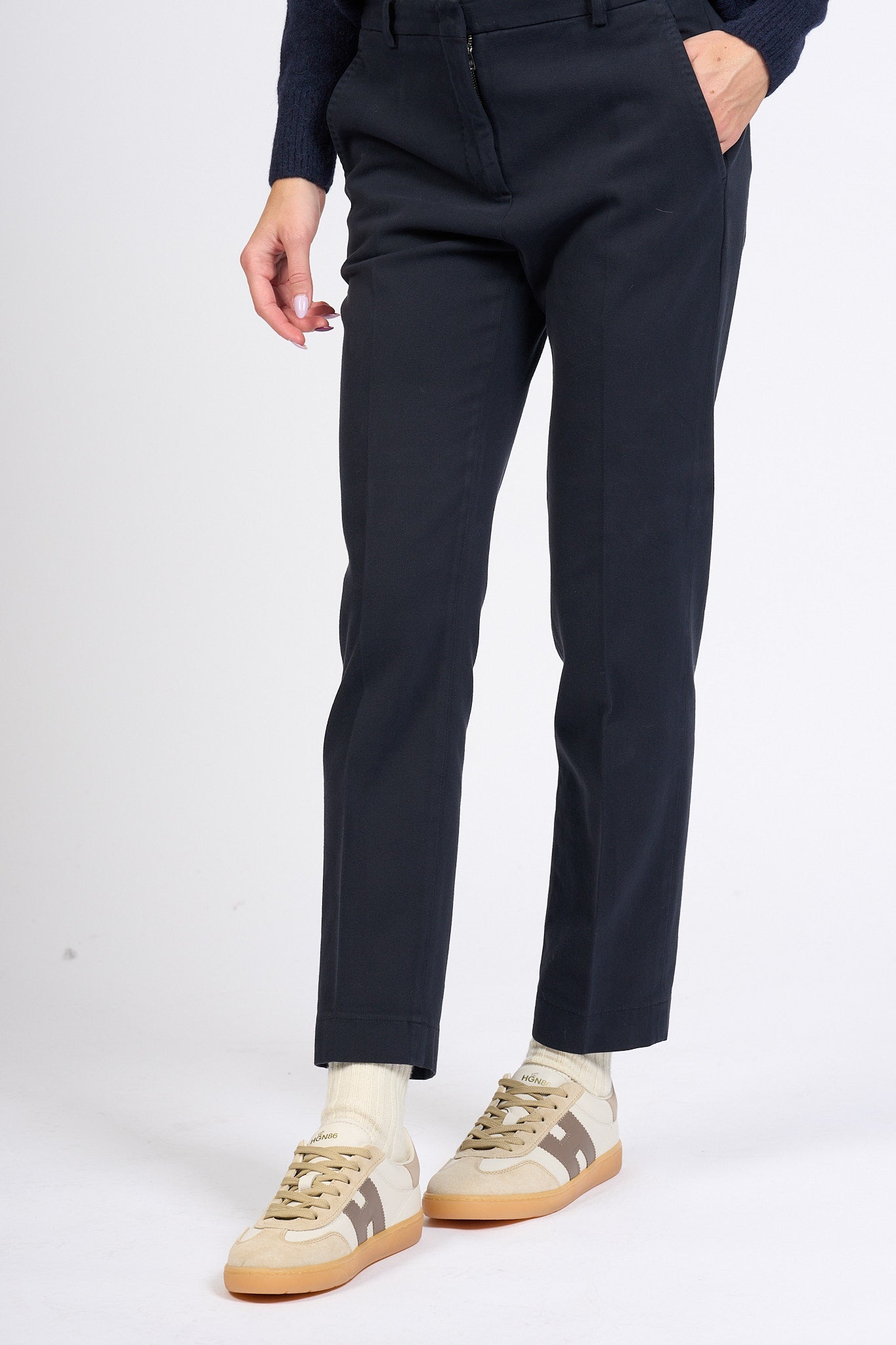 Slowear Pantalone Leyre Regular Blu Donna-5