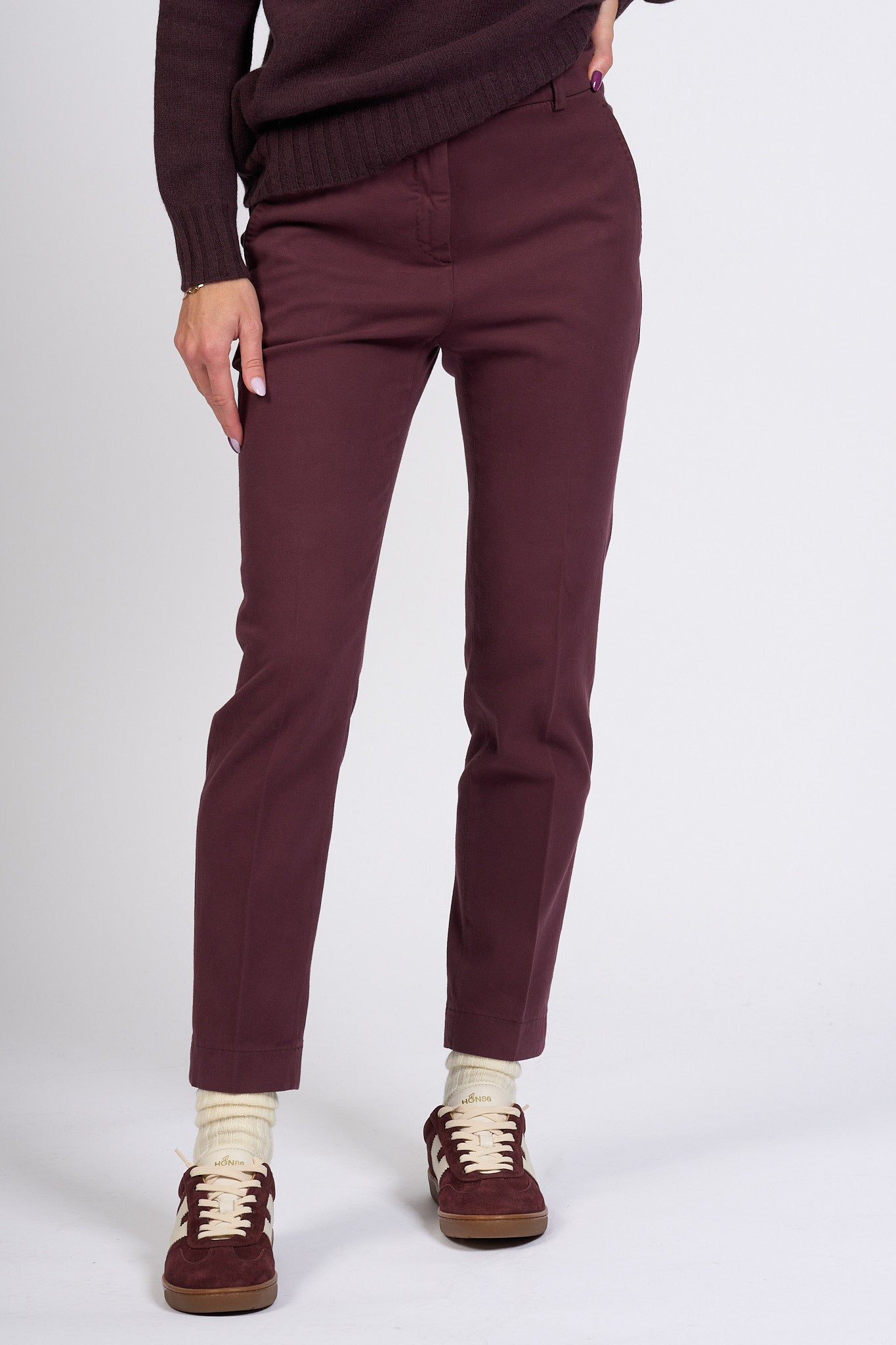 Slowear Pantalone Leyre Regular Bordeaux Donna-1