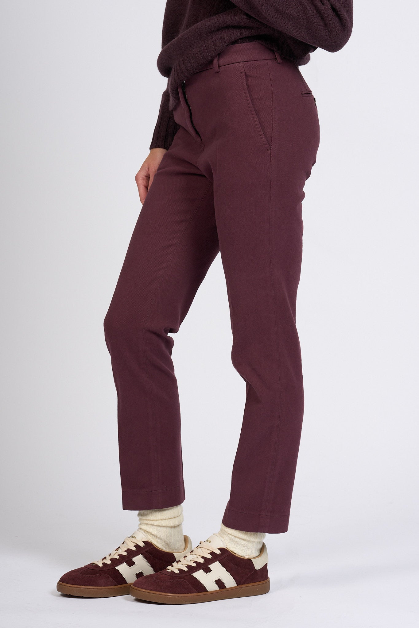 Slowear Pantalone Leyre Regular Bordeaux Donna-6