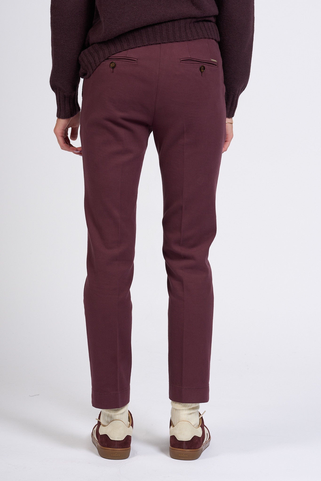 Slowear Pantalone Leyre Regular Bordeaux Donna-7