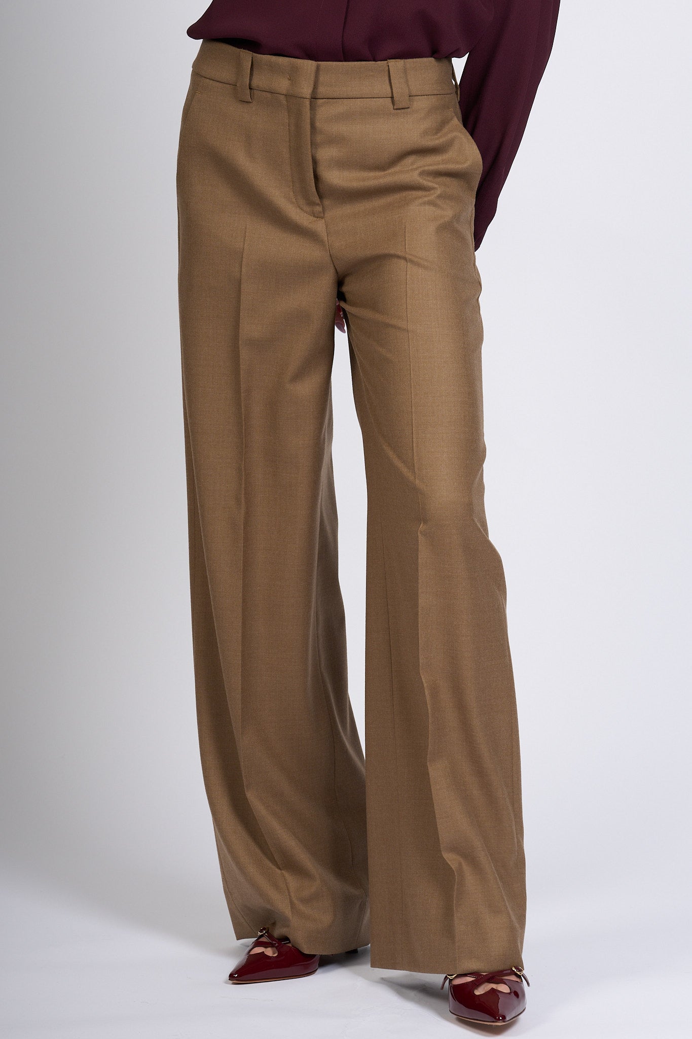 Slowear Pantalone Neera Largo Beige scuro Donna-8