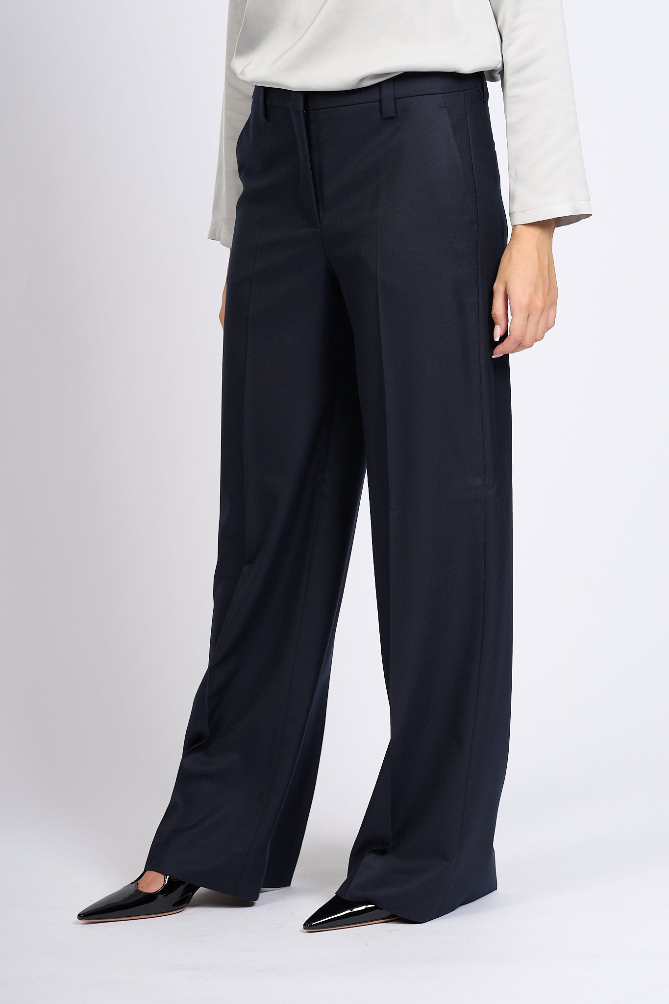 Slowear Neera Wide Leg Pants Blue Women-2