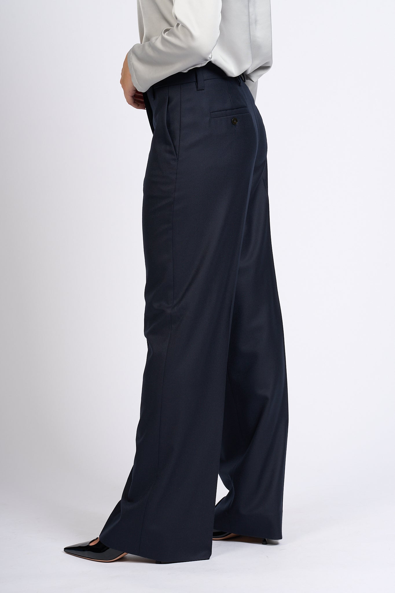 Slowear Neera Wide Leg Pants Blue Women-4