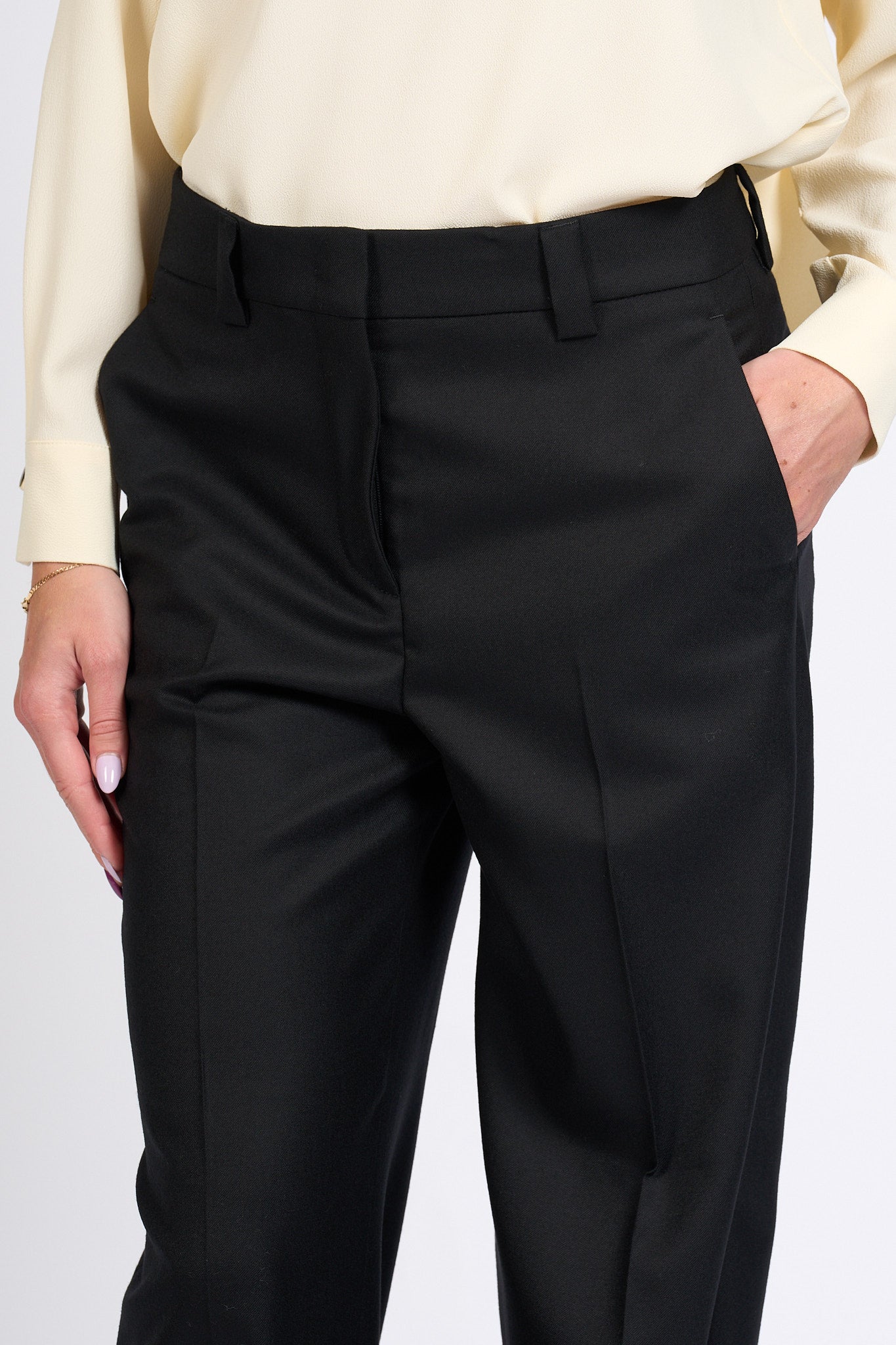 Slowear Pantalone Neera Largo Nero Donna-3