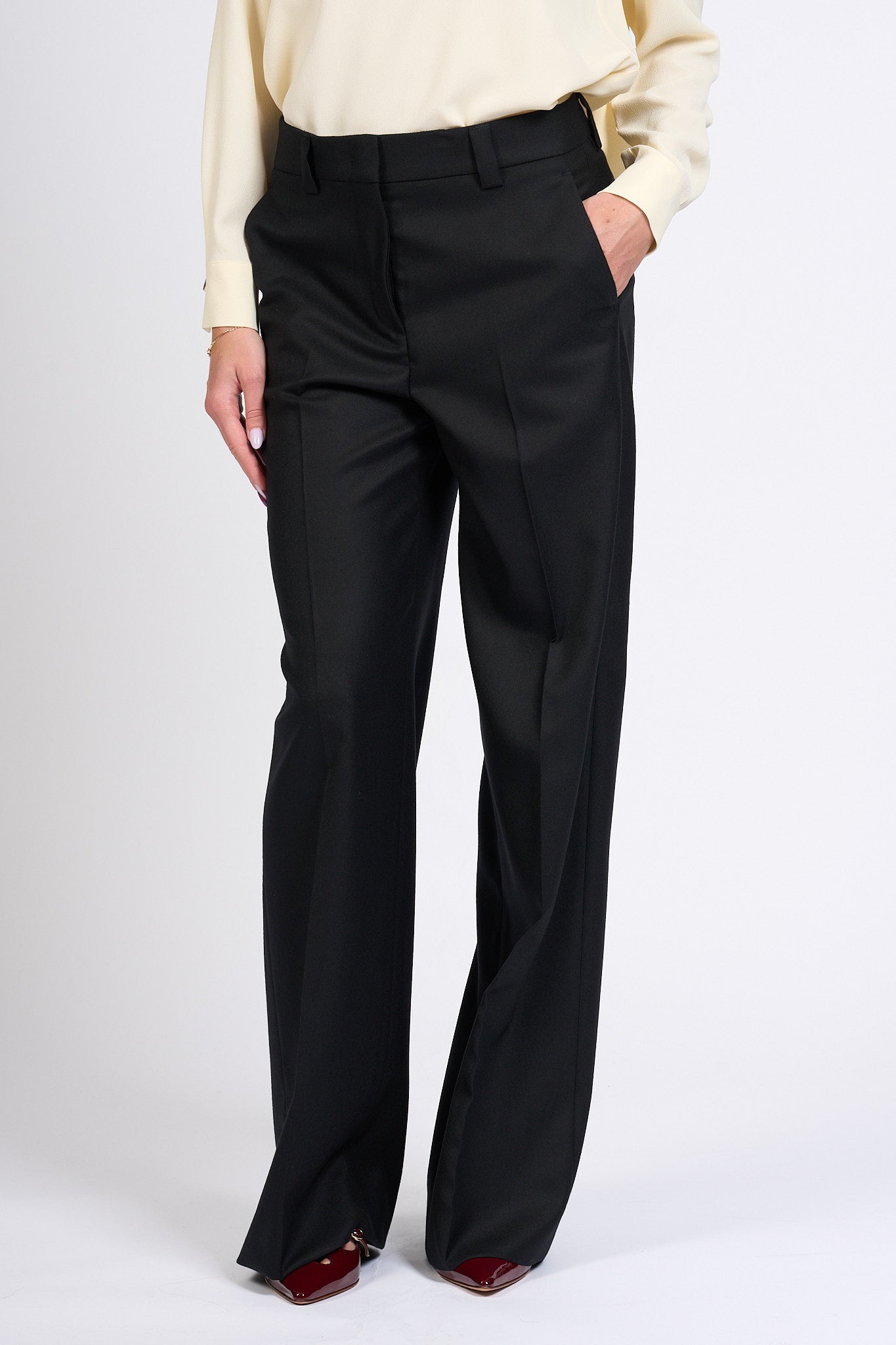 Slowear Pantalone Neera Largo Nero Donna-9