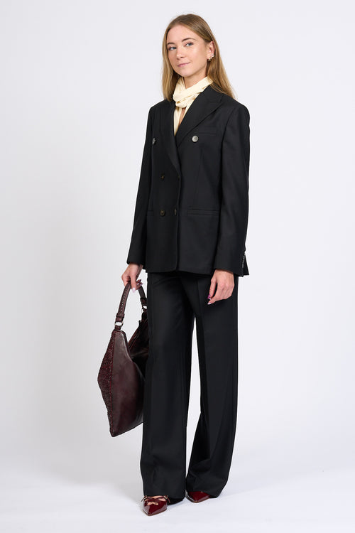 Slowear Pantalone Neera Largo Nero Donna-2