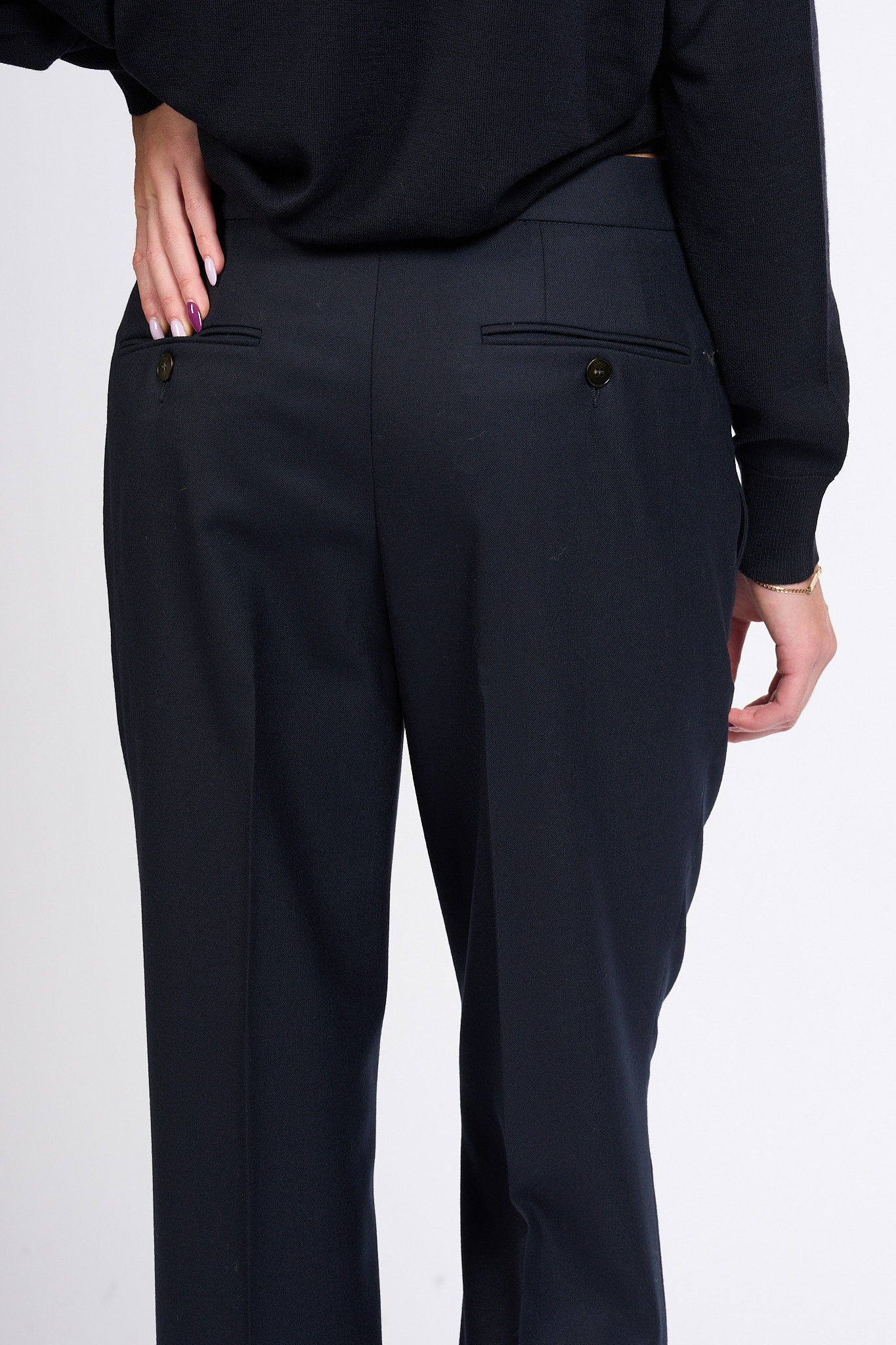 Slowear Pantalone Nevet Dritto Blu Donna-8
