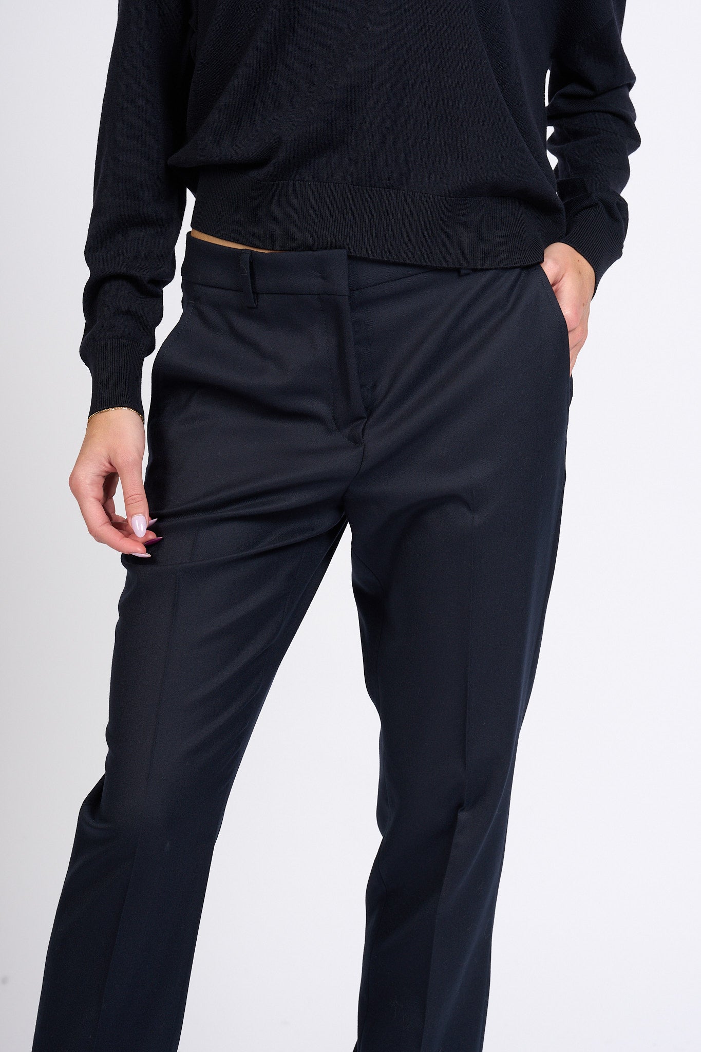 Slowear Pantalone Nevet Dritto Blu Donna-9