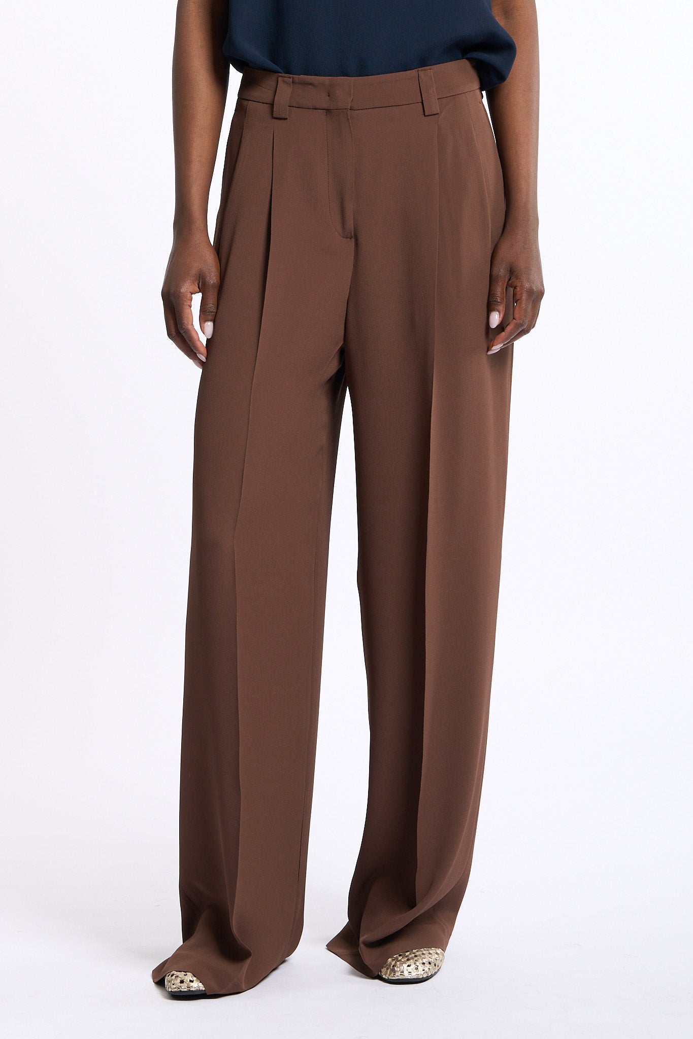 Slowear Pantalone in Crepe Havana Donna-3