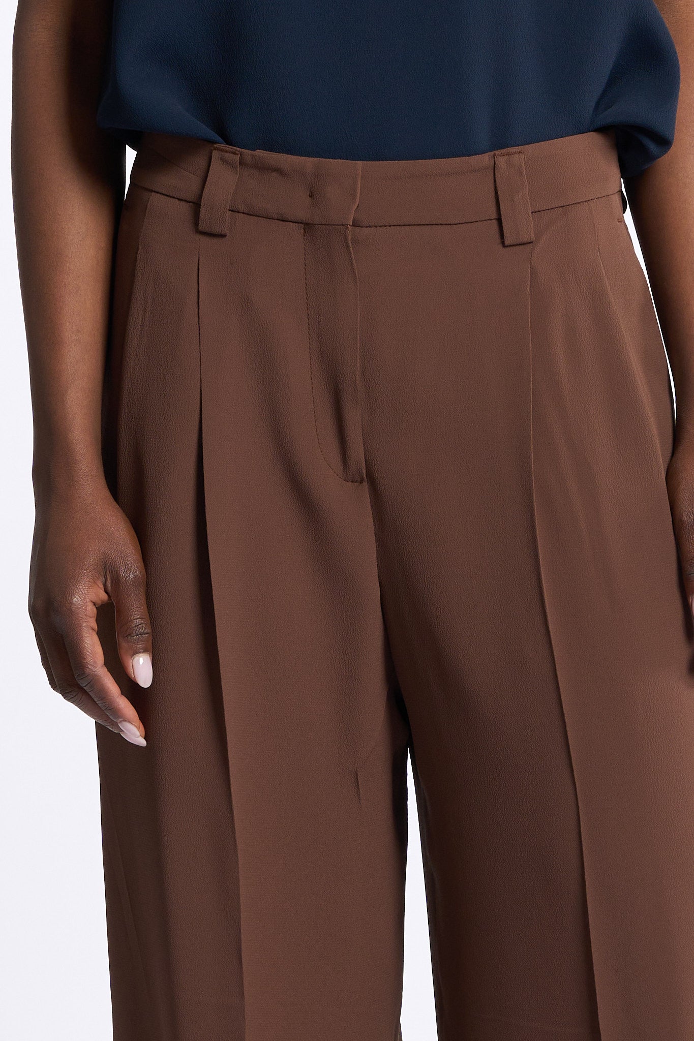 Slowear Pantalone in Crepe Havana Donna-4