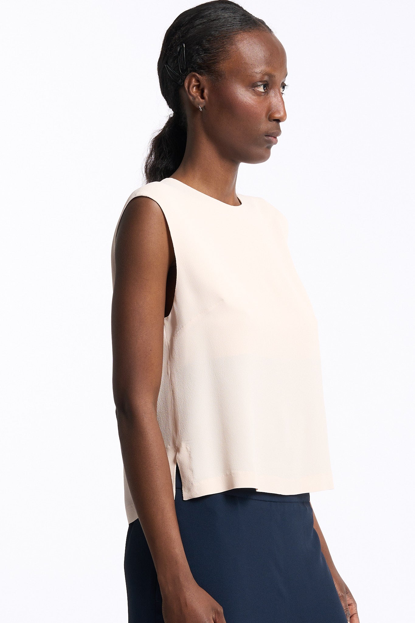 Slowear Top Edith in Crepe di Seta Rosa Donna-4