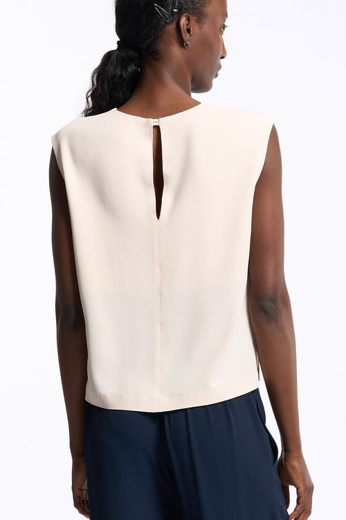 Slowear Top Edith in Crepe di Seta Rosa Donna-2