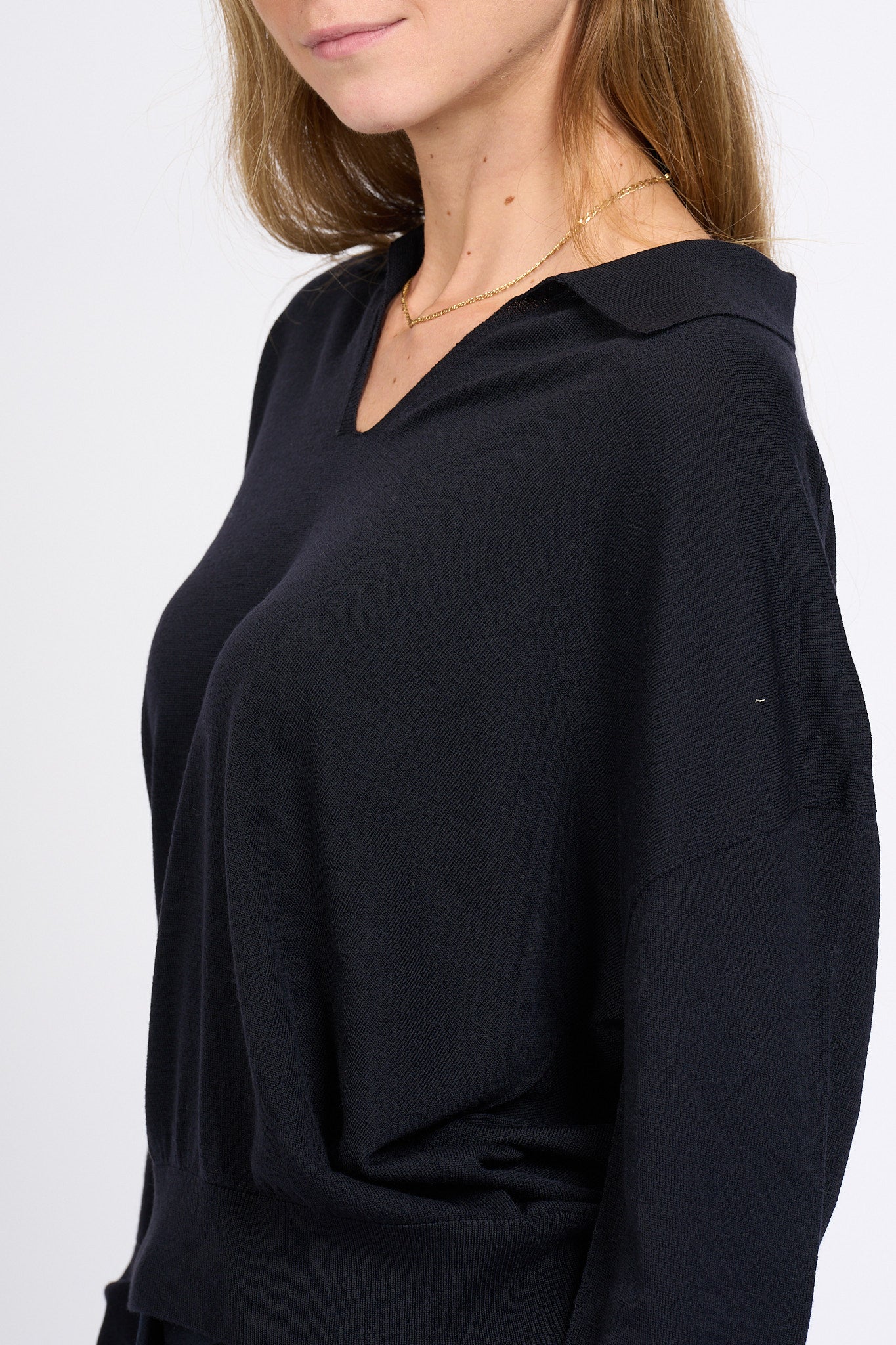 Slowear Polo Flexwool Blu Donna-8