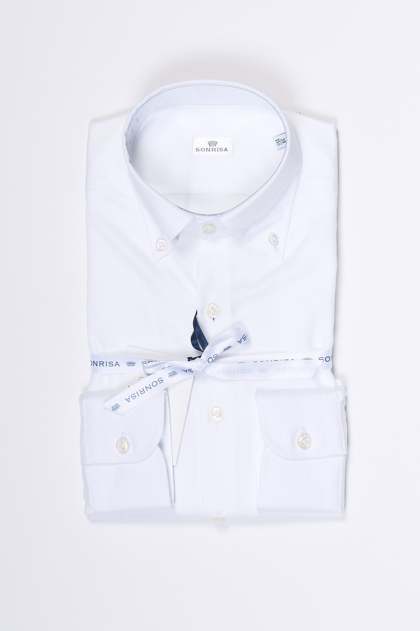 Sonrisa Camicia Button-Down Twill Bianco Uomo-1