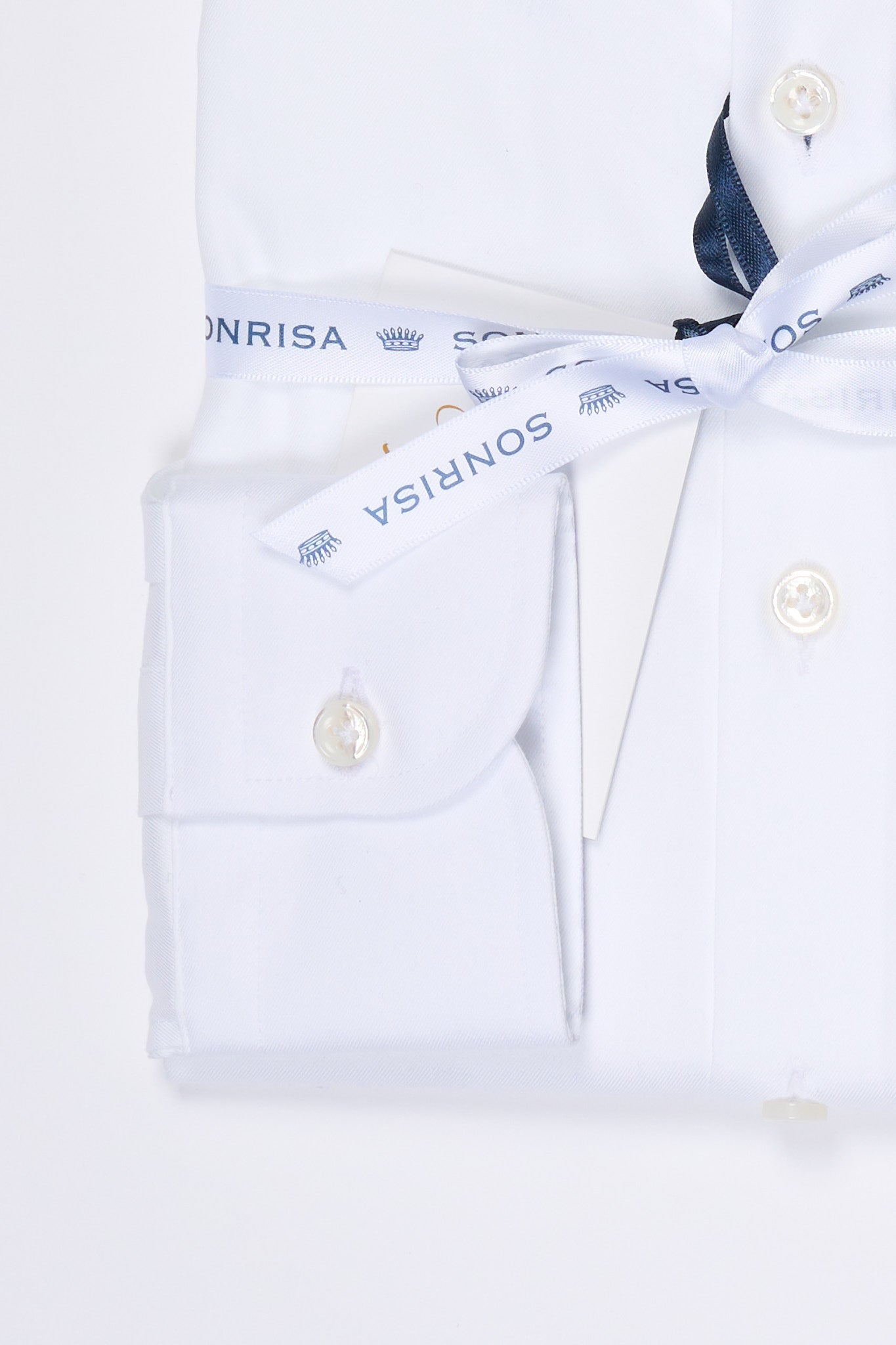 Sonrisa Camicia Button-Down Twill Bianco Uomo-3