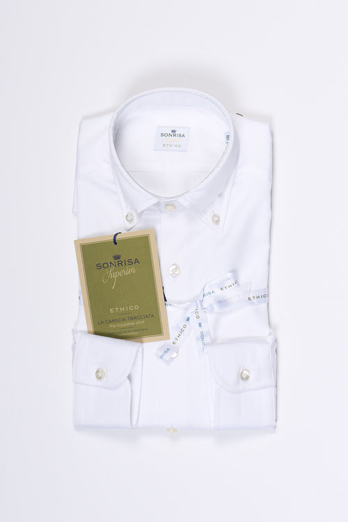 Sonrisa Camicia Ethico Button-Down Bianco Uomo