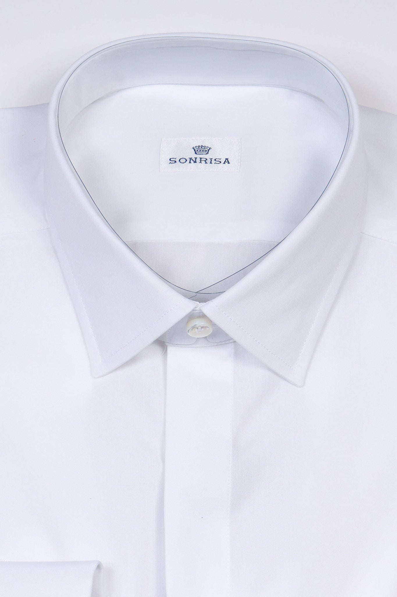 Sonrisa Camicia Polso Doppio Italiano Bianco Uomo-2