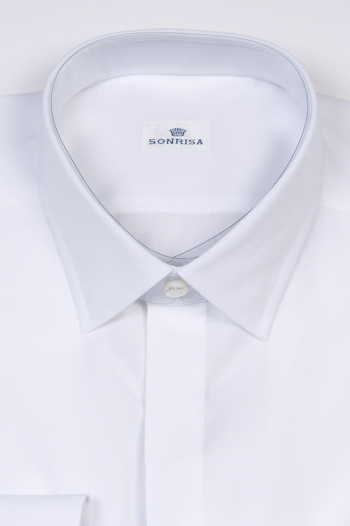 Sonrisa Camicia Polso Doppio Italiano Bianco Uomo-2