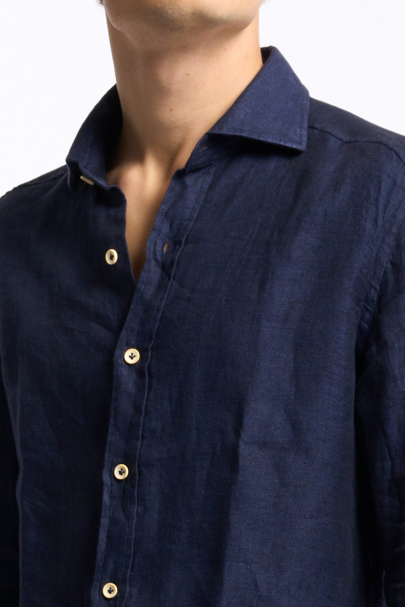 Sonrisa Camicia in Lino Blu Uomo-6