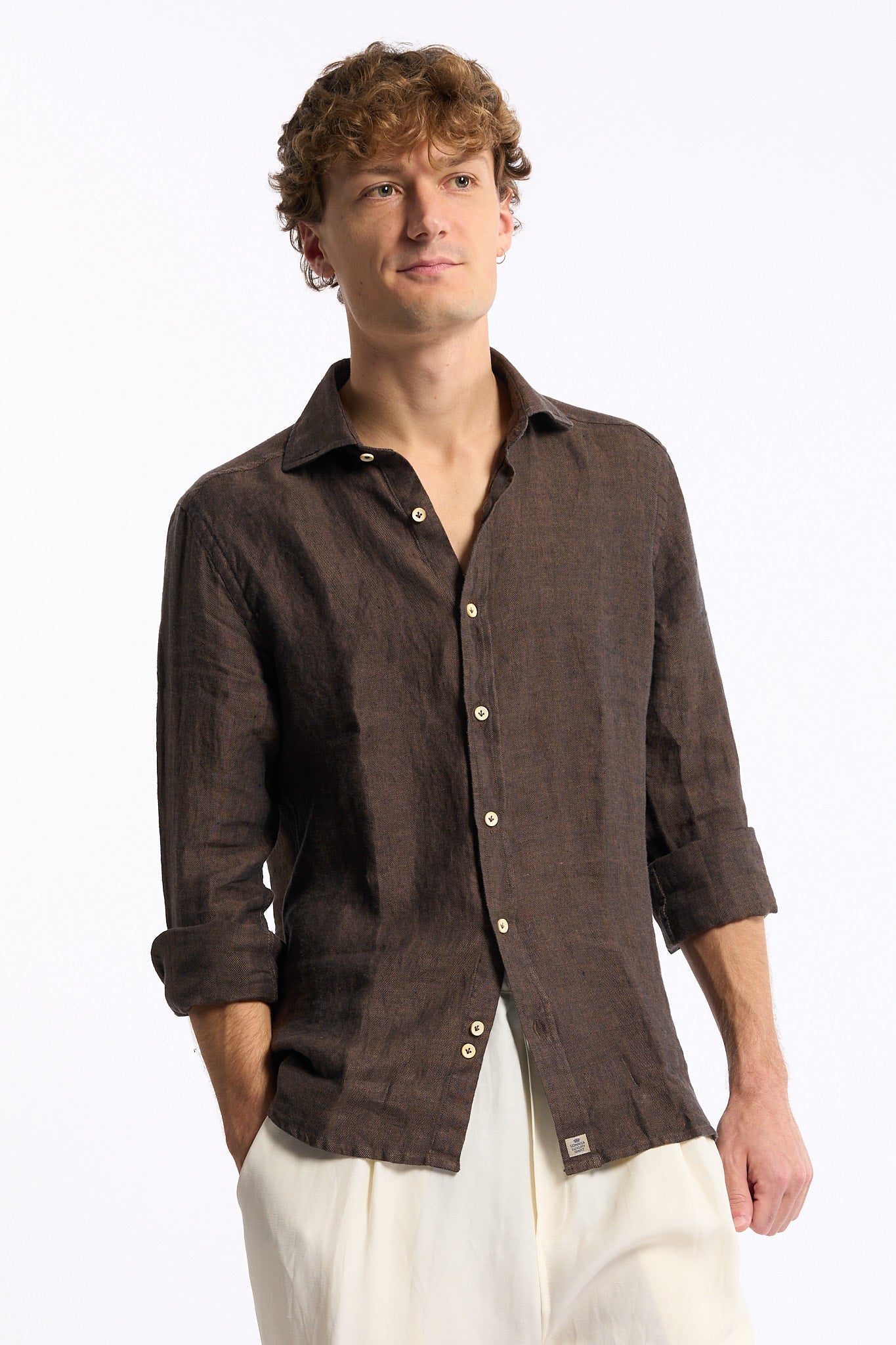 Sonrisa Camicia in Lino Moro Uomo-1