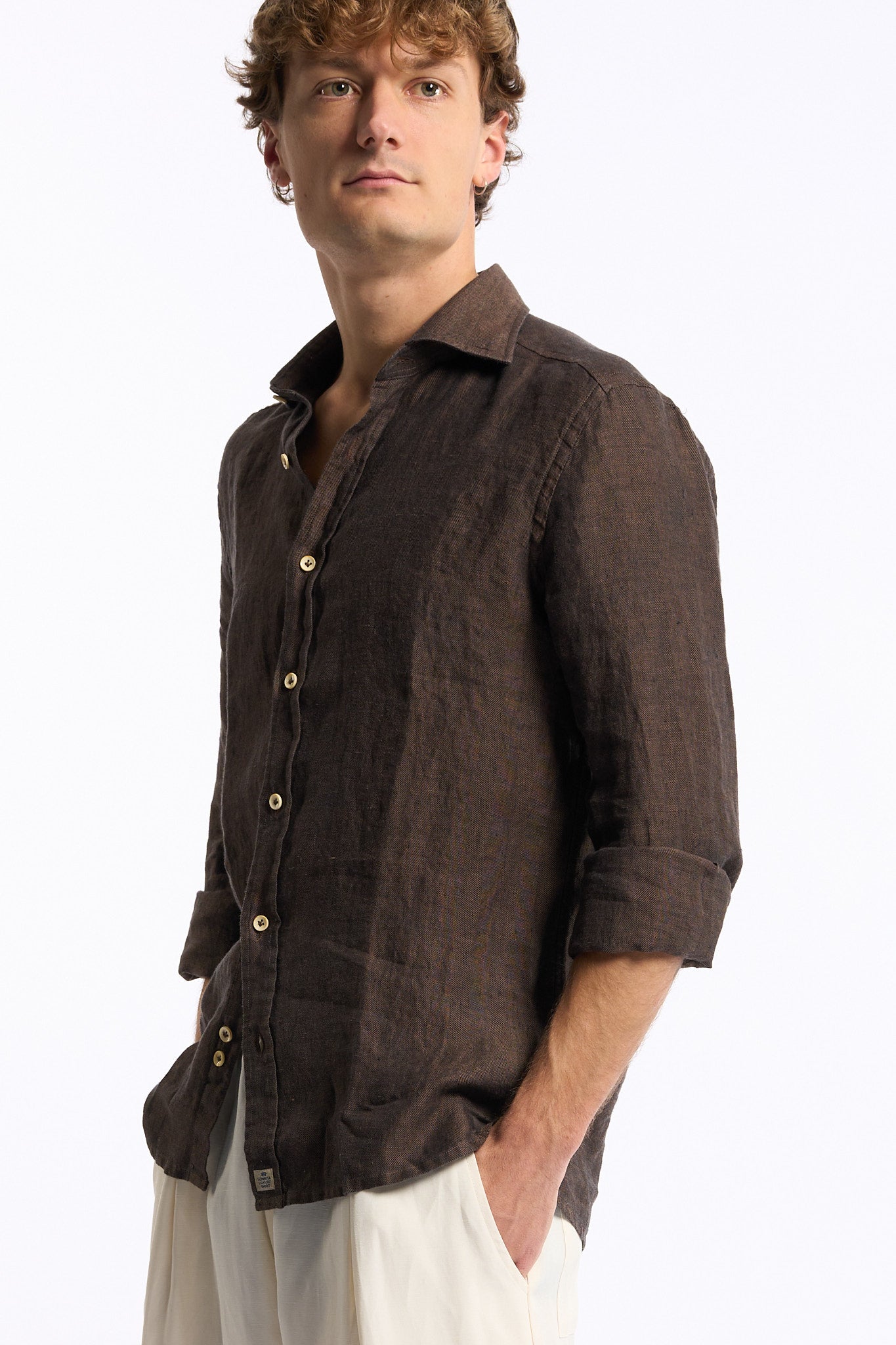 Sonrisa Camicia in Lino Moro Uomo-4