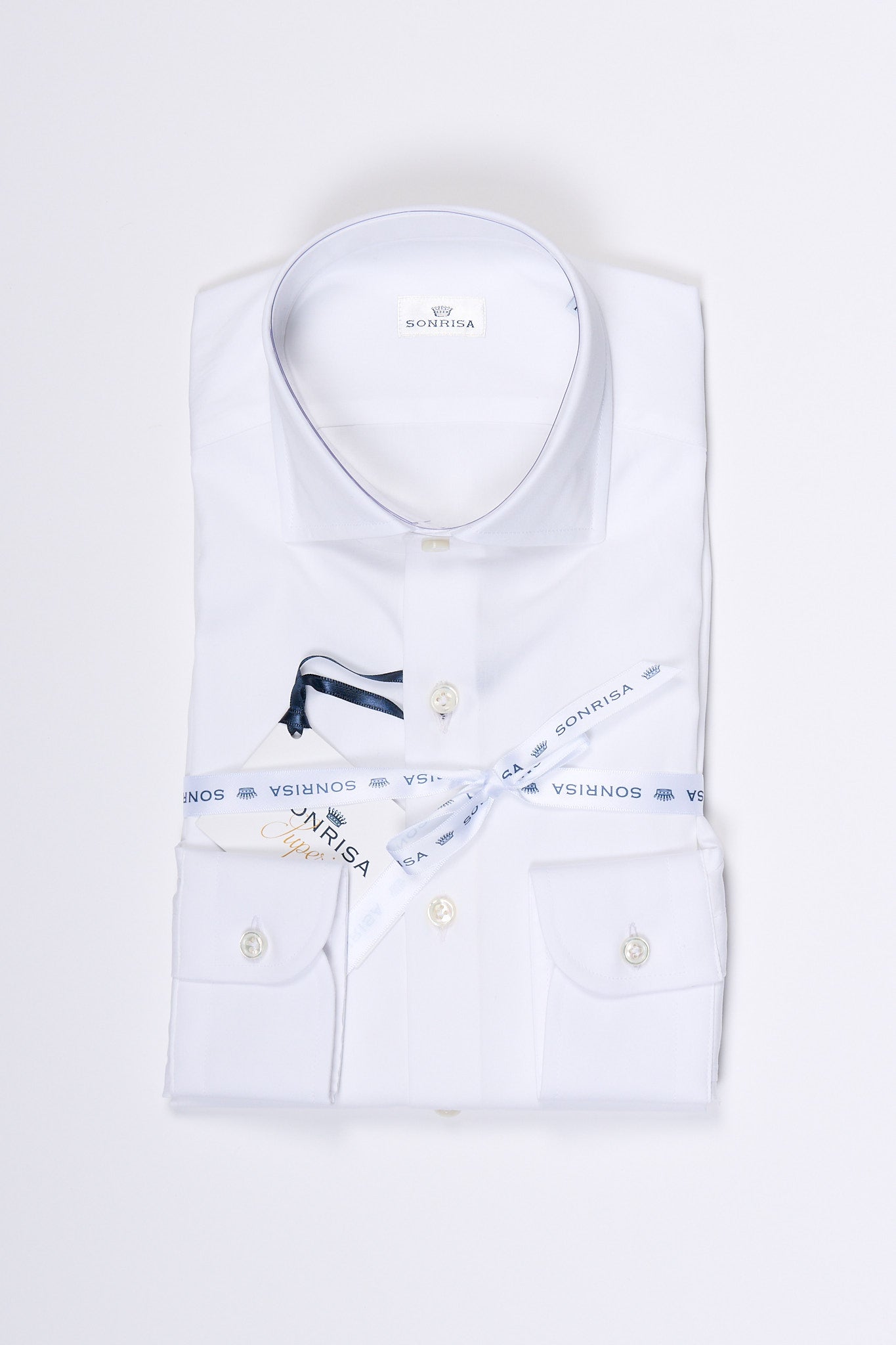 Sonrisa Camicia in Popeline Bianco Uomo-1