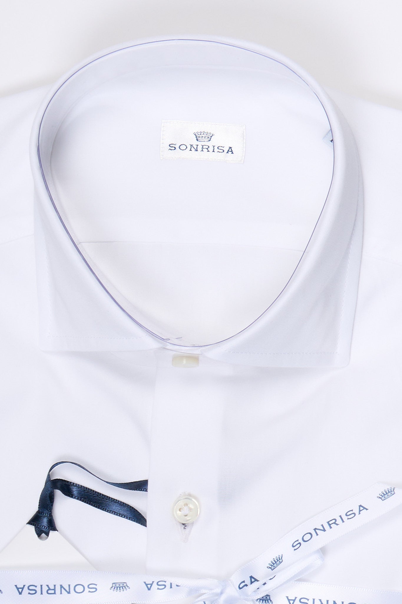 Sonrisa Camicia in Popeline Bianco Uomo-2