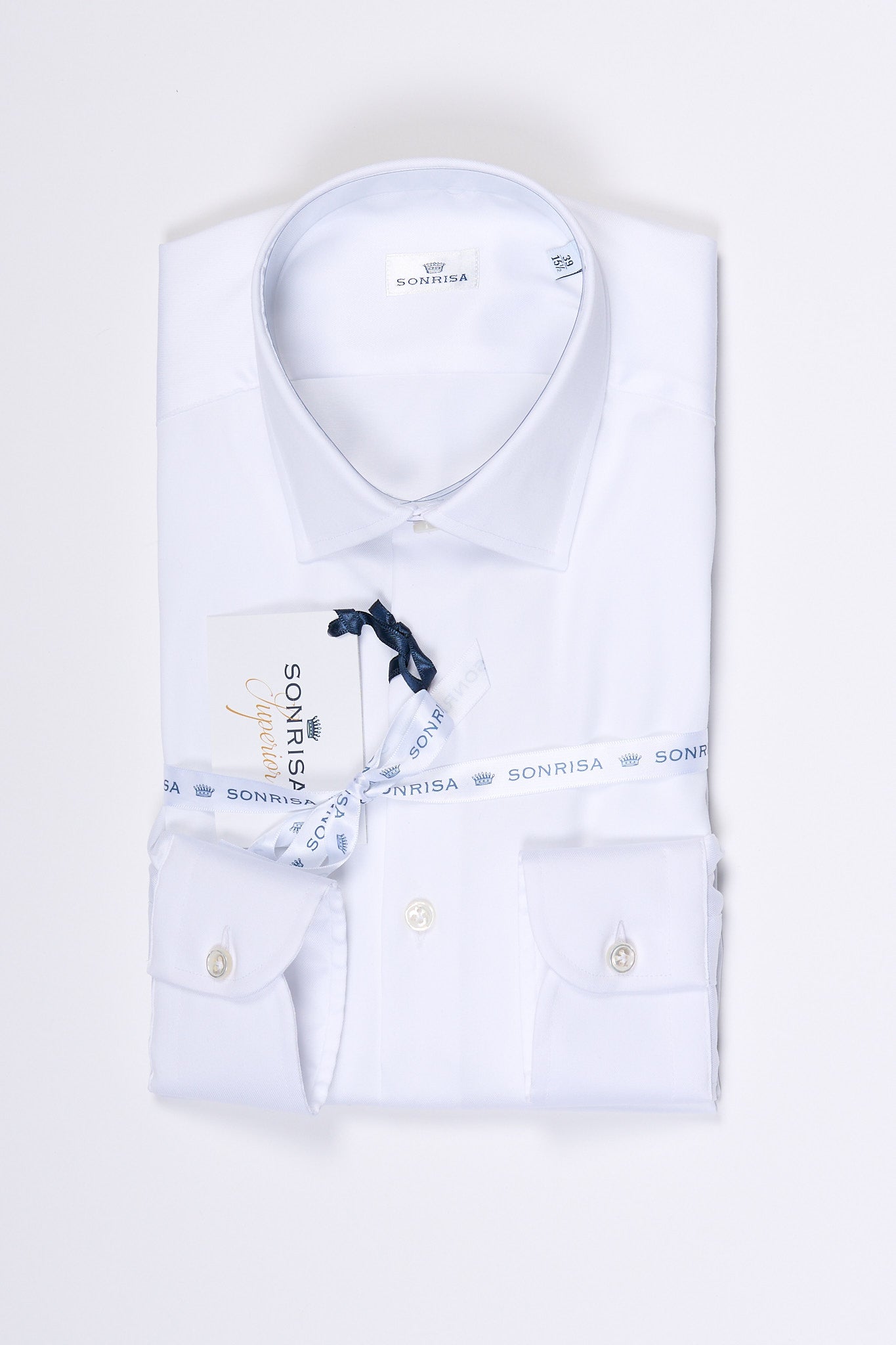 Sonrisa Camicia in Twill Bianco Uomo-1