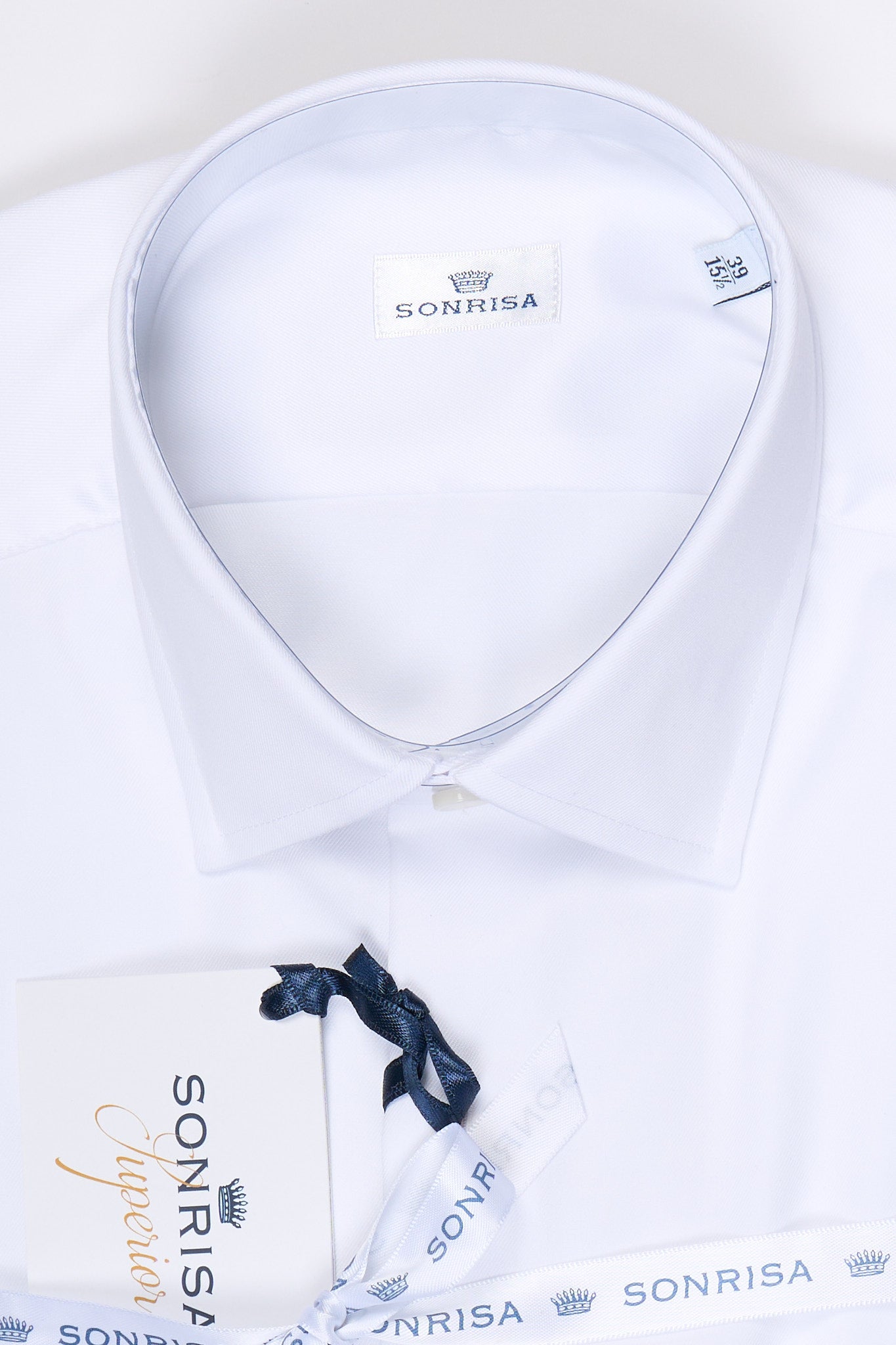 Sonrisa Camicia in Twill Bianco Uomo-2