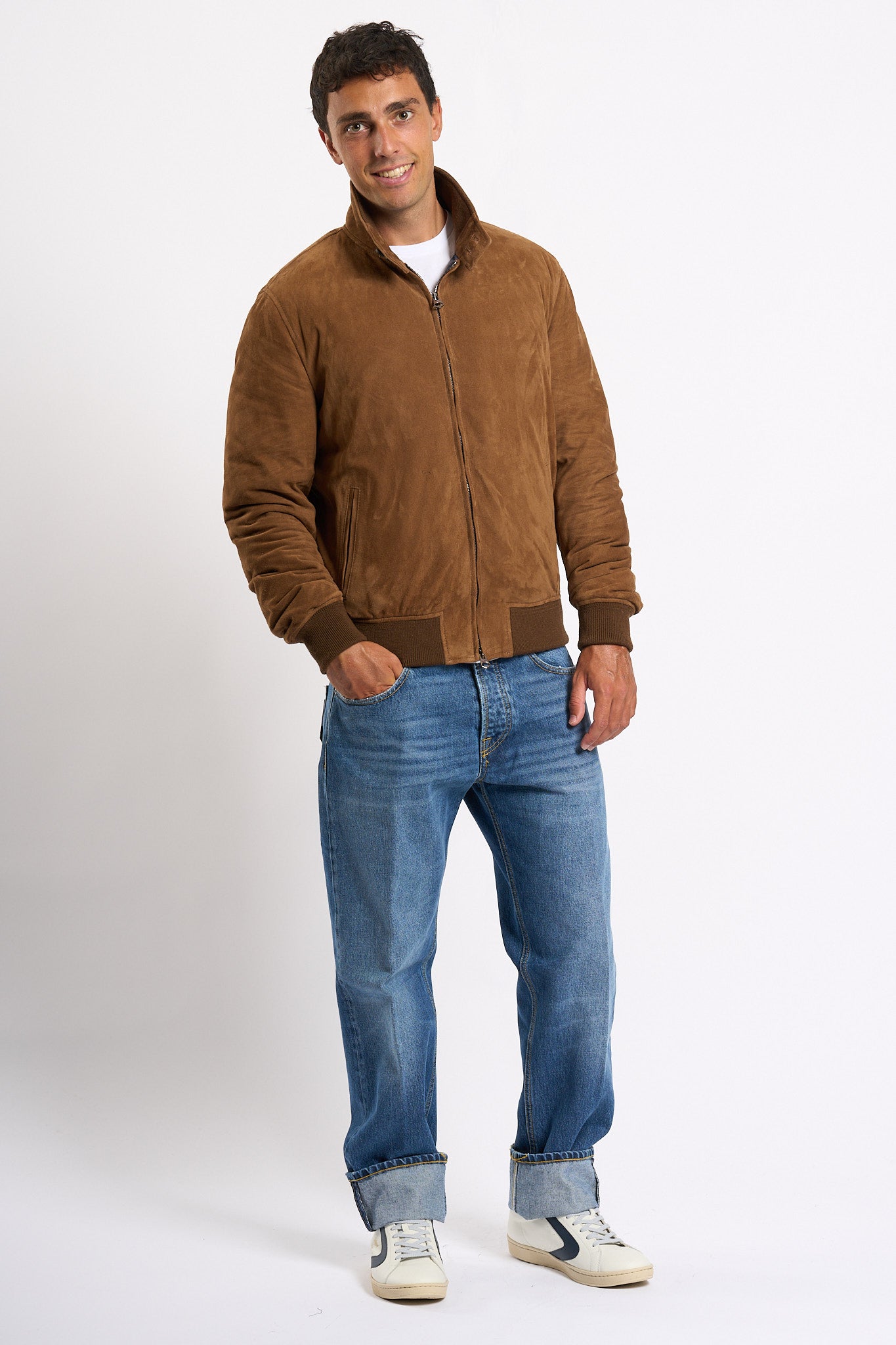Stewart Giubbino Suede Imbottito Nuvola Uomo-3
