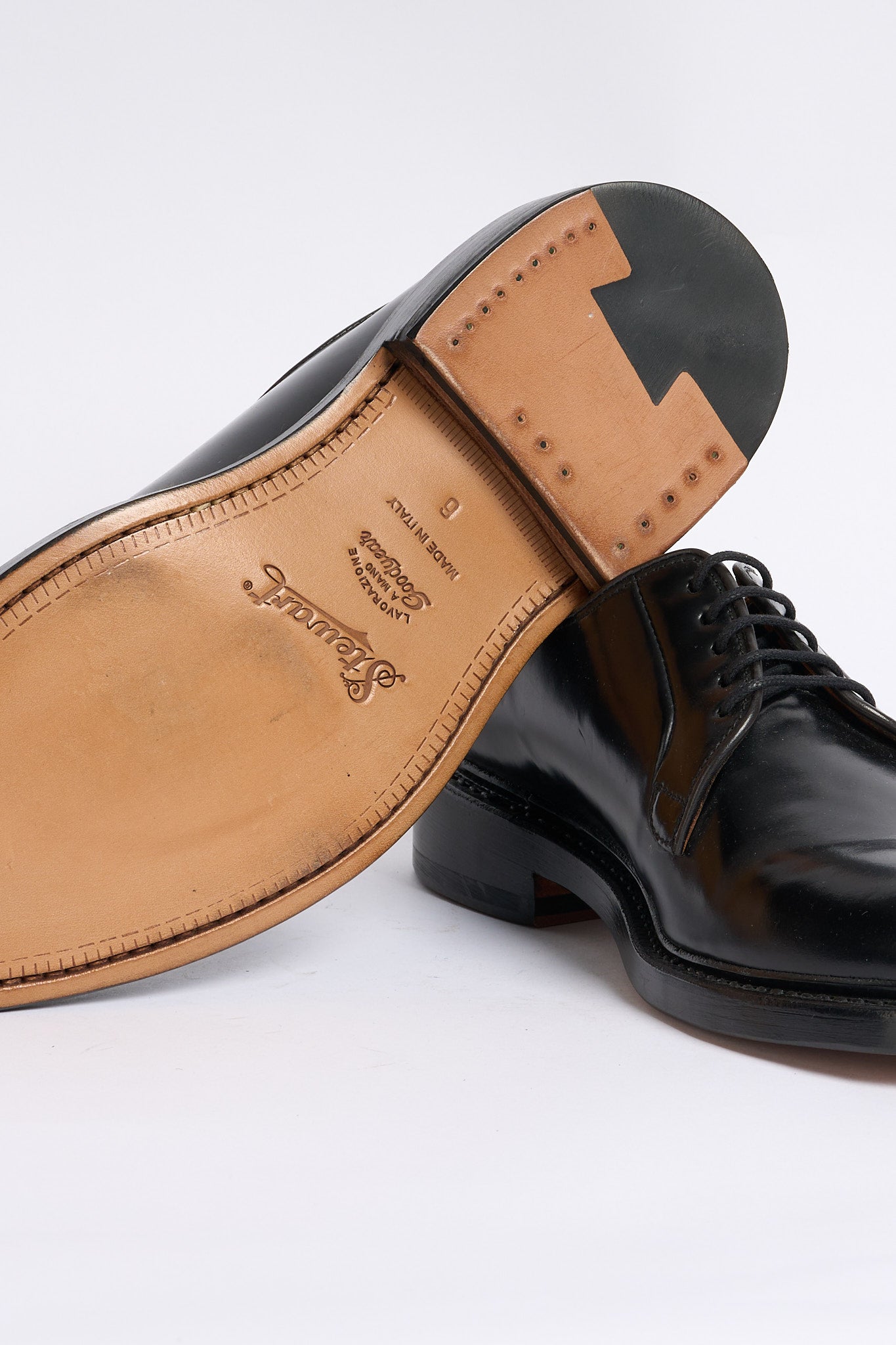 Stewart Scarpa Derby Pelle Nero Uomo-7