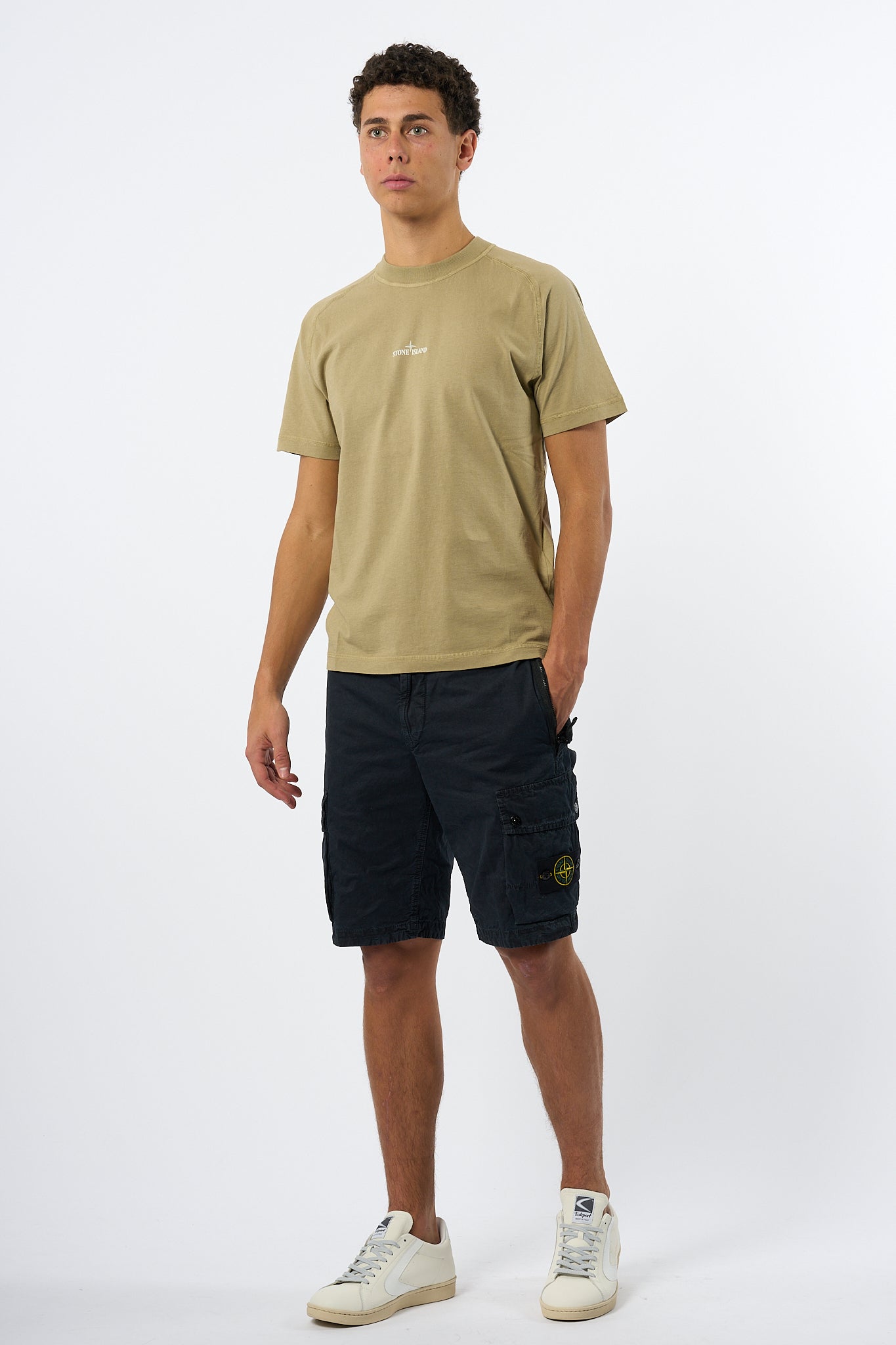 Stone Island Bermuda Cargo Blu Uomo-4