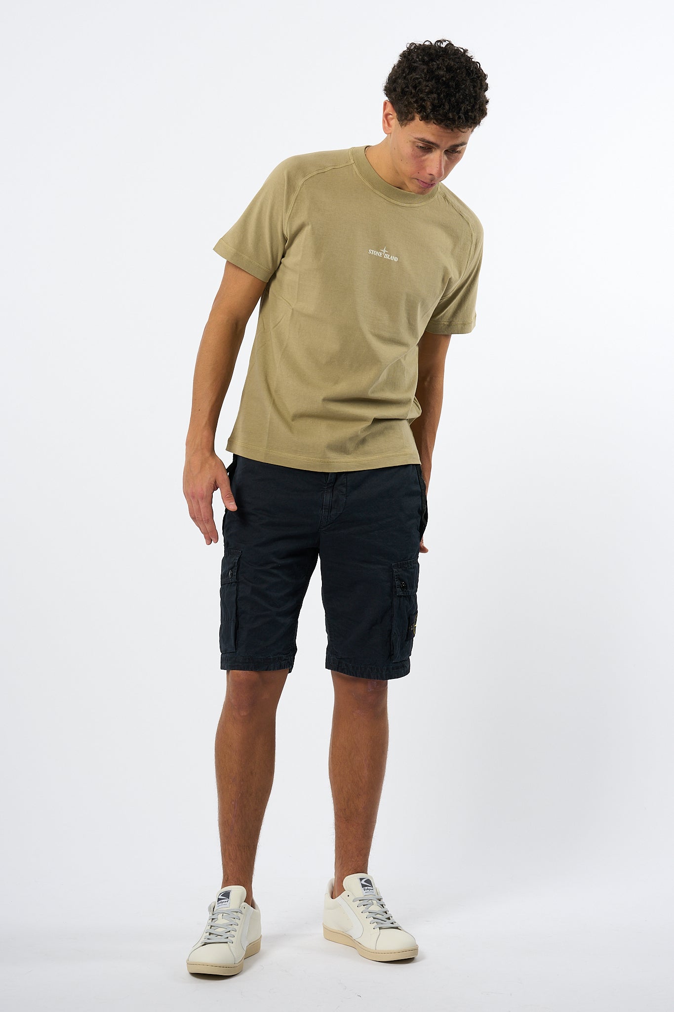 Stone Island Bermuda Cargo Blu Uomo-8