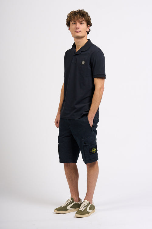 Stone Island Bermuda Cargo Blu Uomo-2
