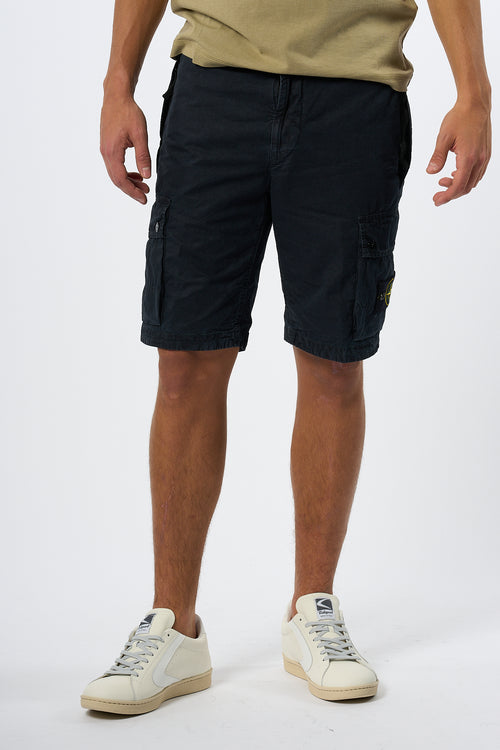 Stone Island Bermuda Cargo Blu Uomo-2