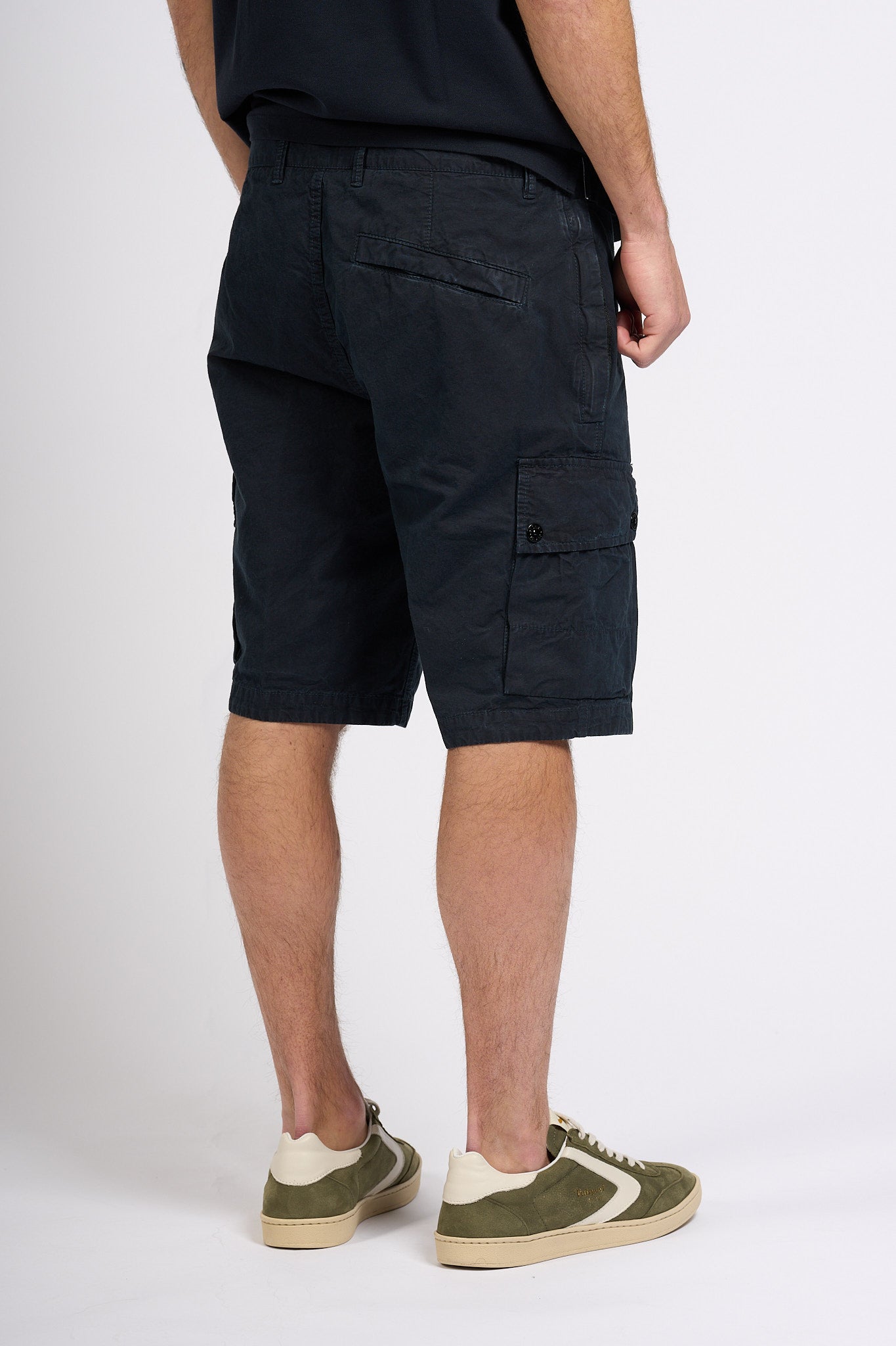 Stone Island Bermuda Cargo Blu Uomo-7