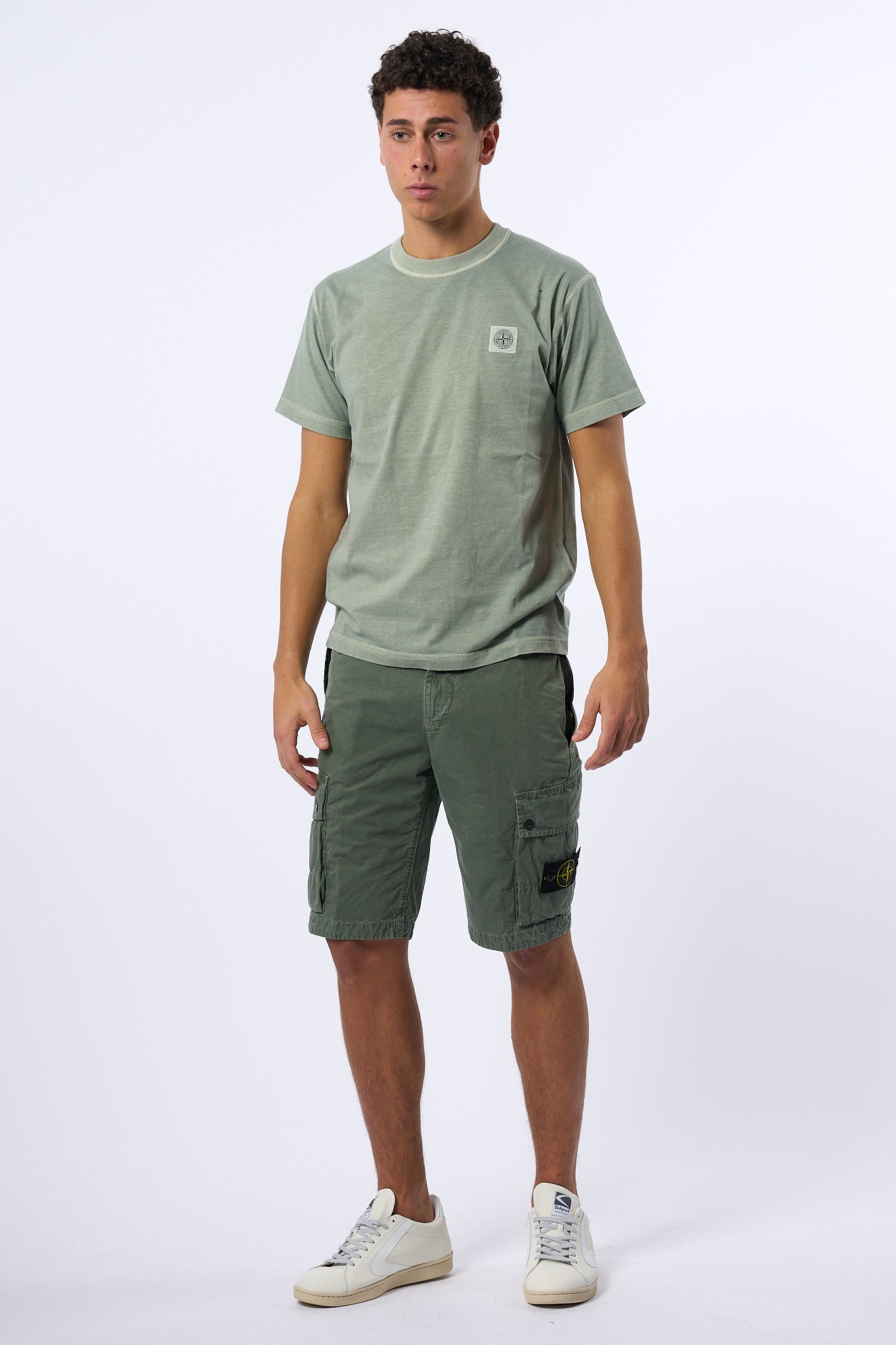 Stone Island Bermuda Cargo Muschio Uomo-2