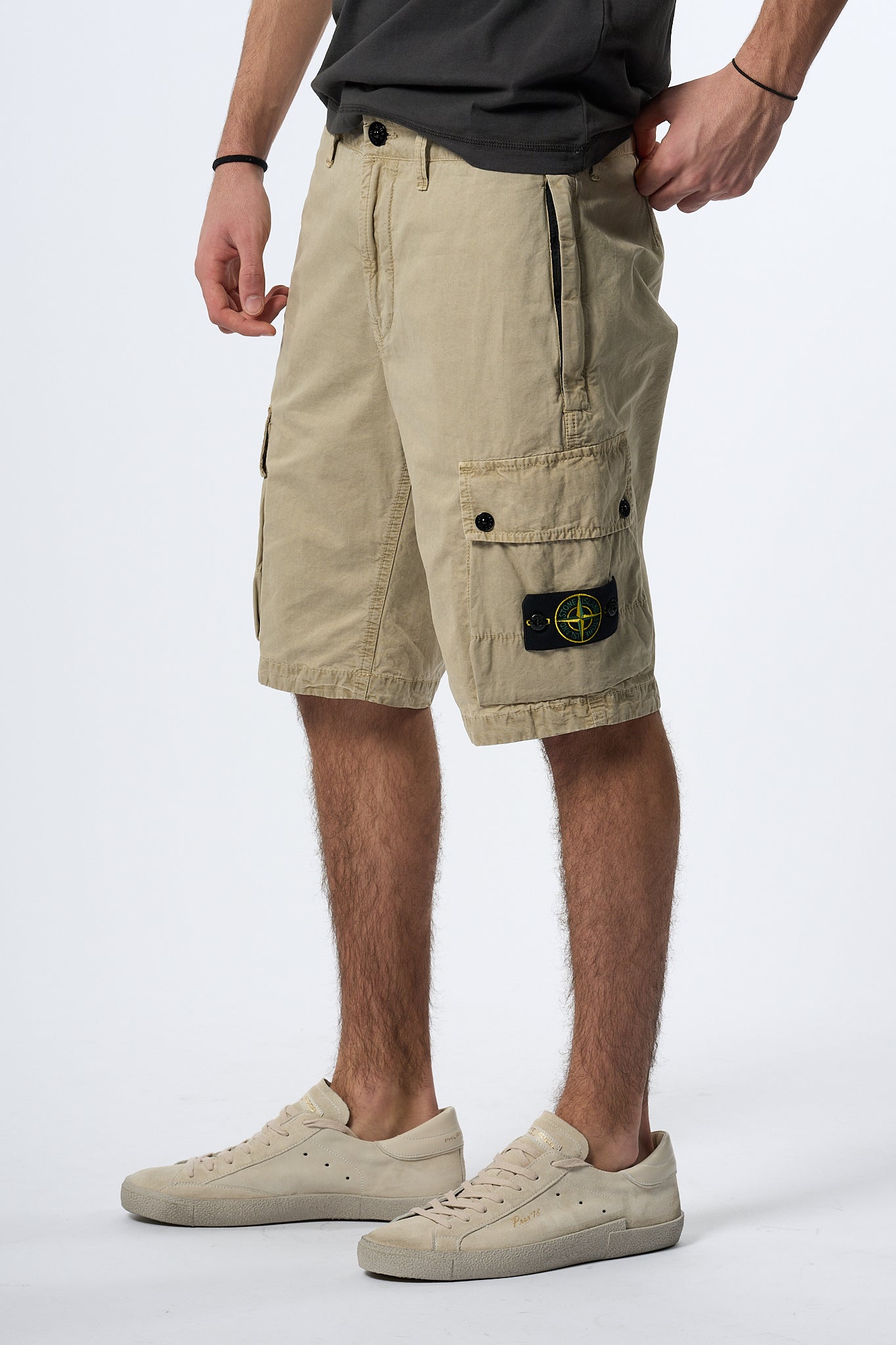 Stone Island Bermuda Cargo Sabbia Uomo-5