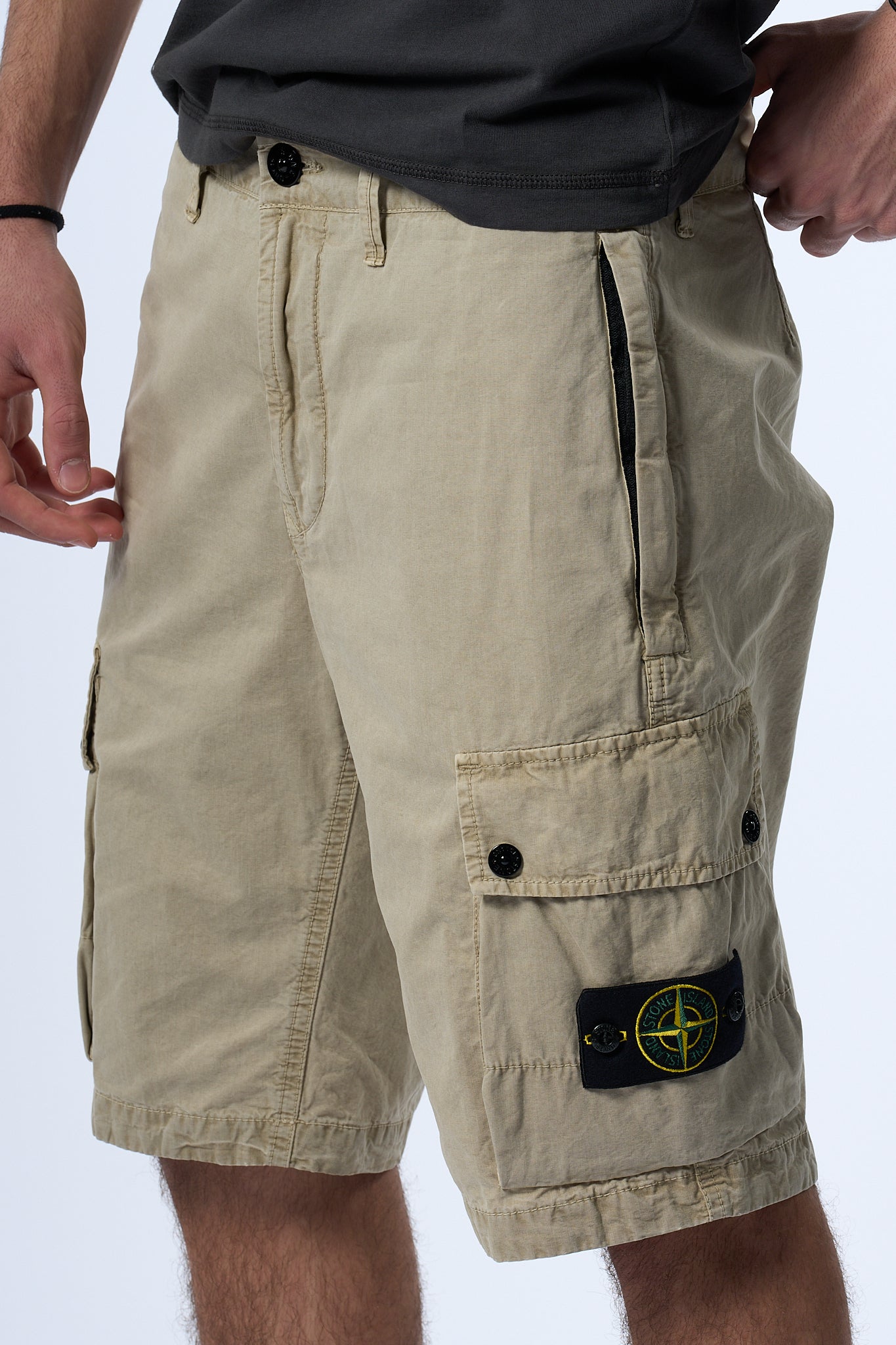 Stone Island Bermuda Cargo Sabbia Uomo-4