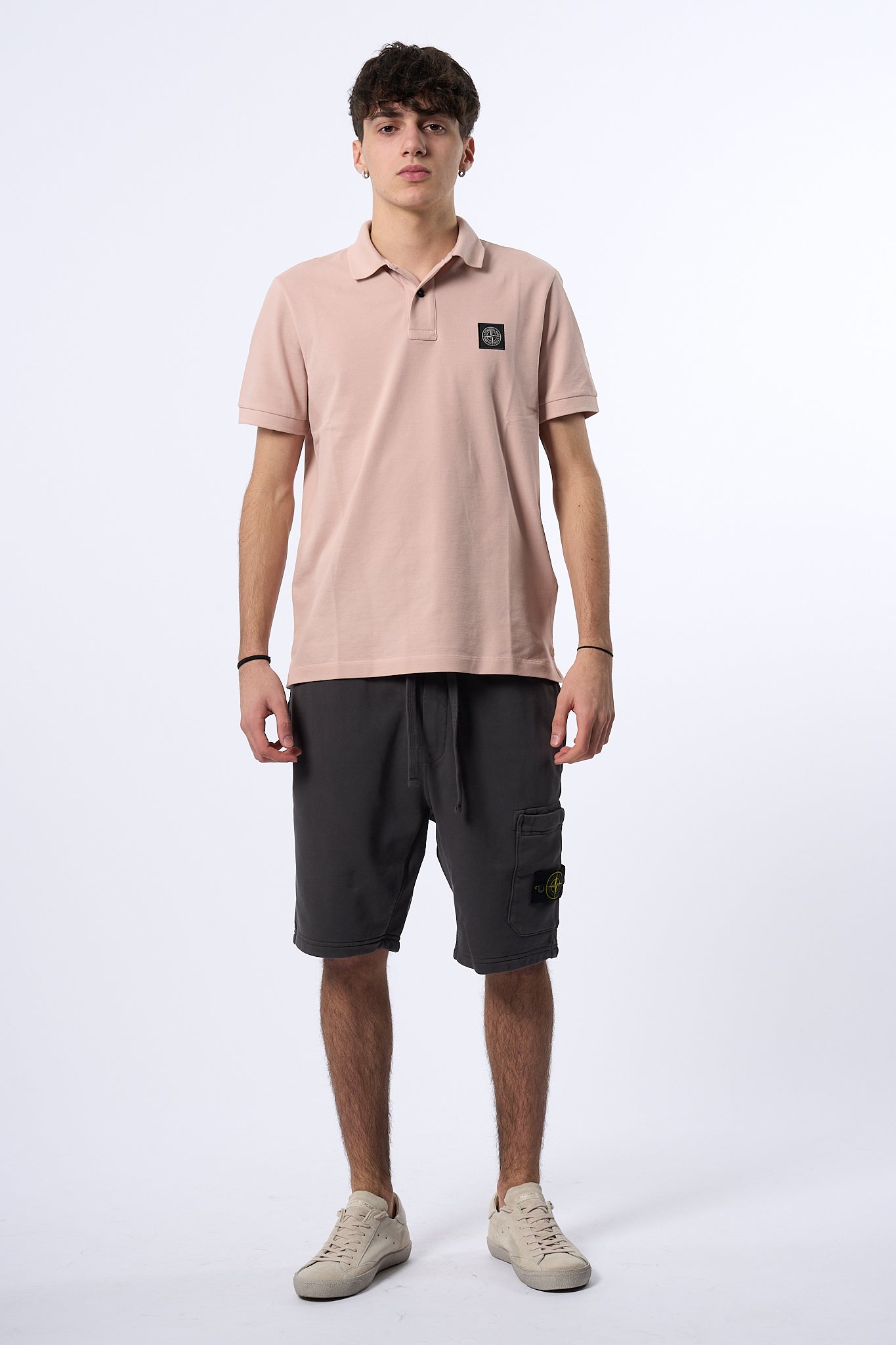 Stone Island Bermuda in Felpa Antracite Uomo-4