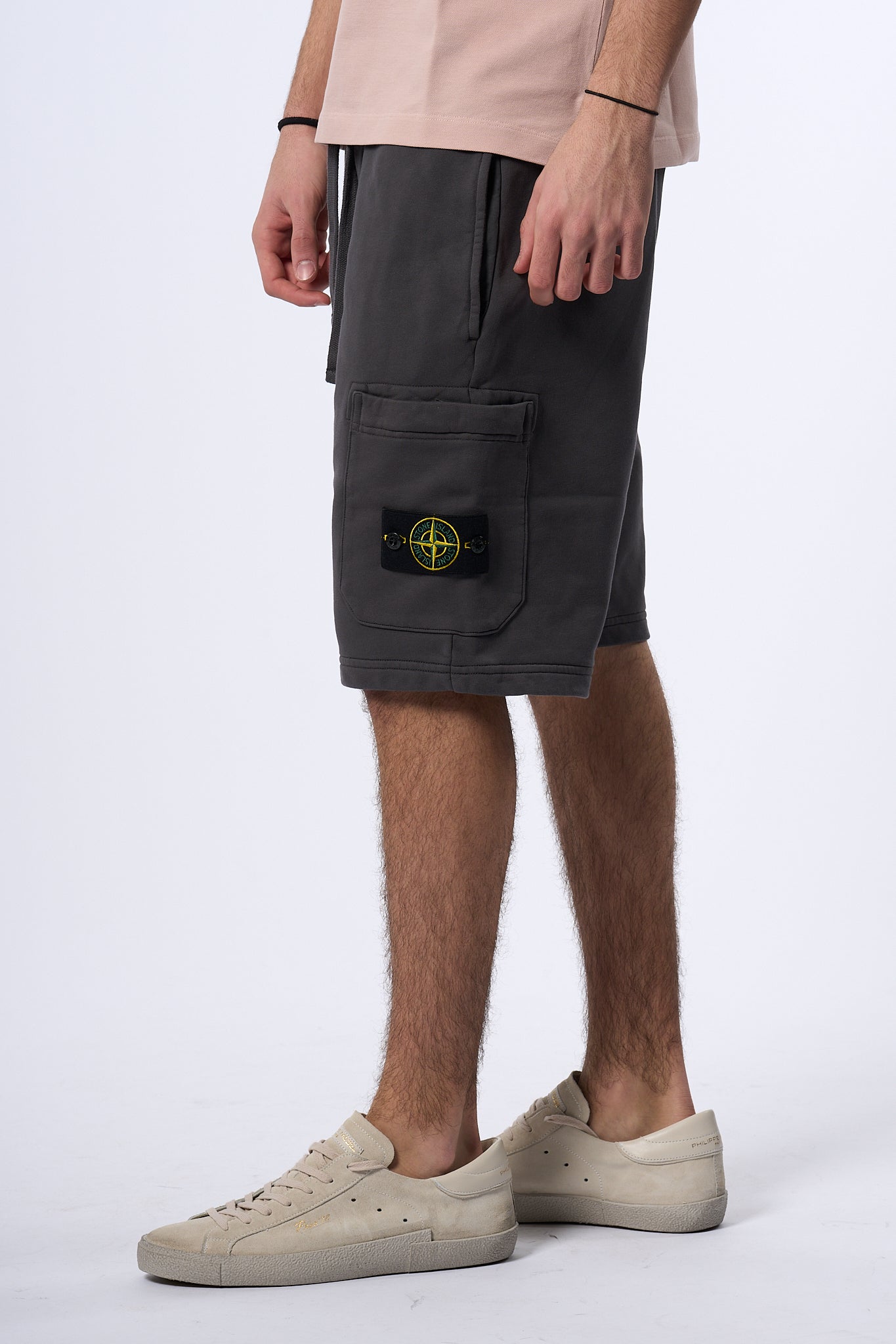 Stone Island Bermuda in Felpa Antracite Uomo-1