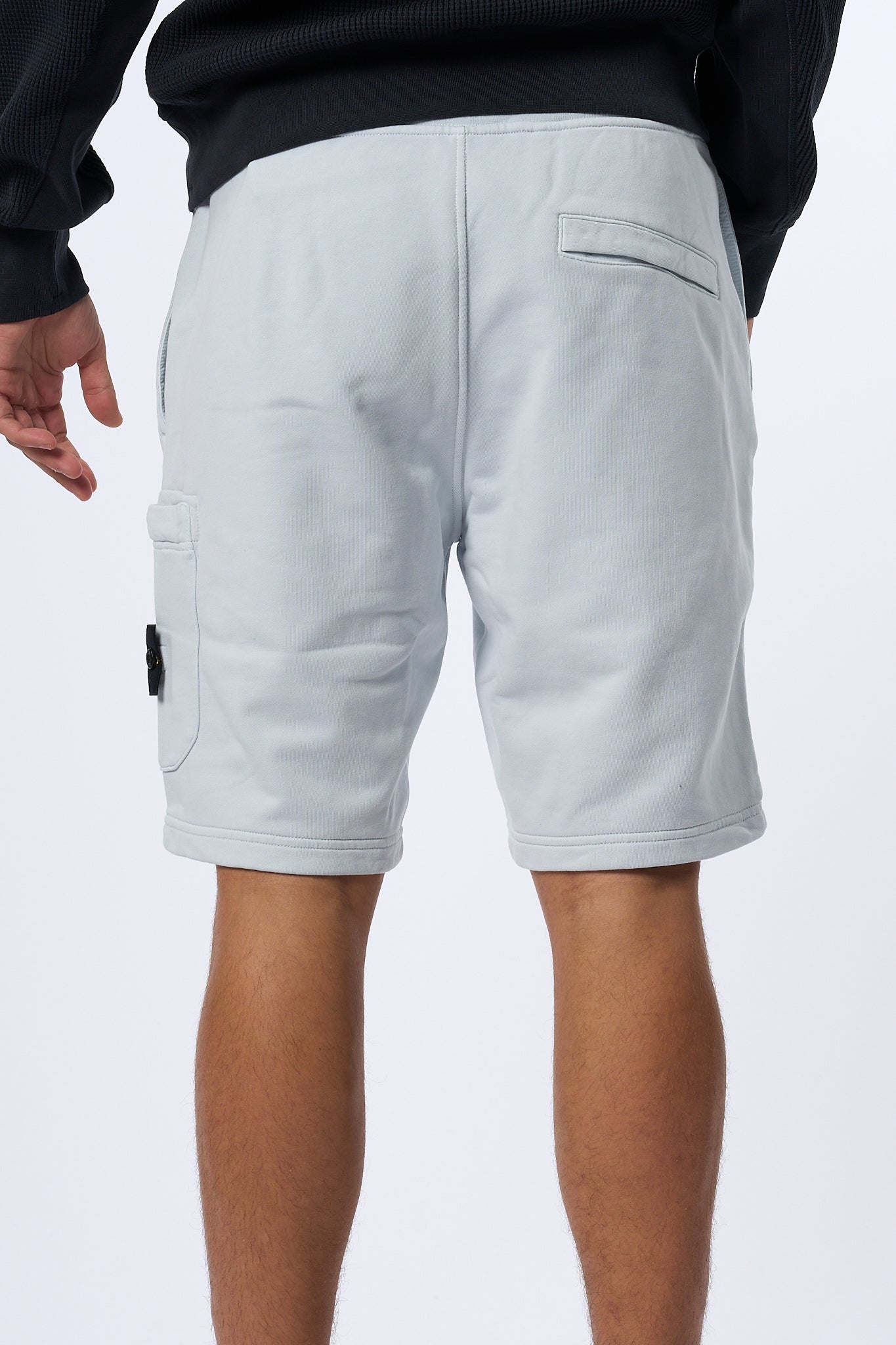 Stone Island Bermuda in Felpa Cielo Uomo-6