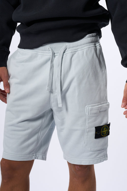 Stone Island Bermuda in Felpa Cielo Uomo