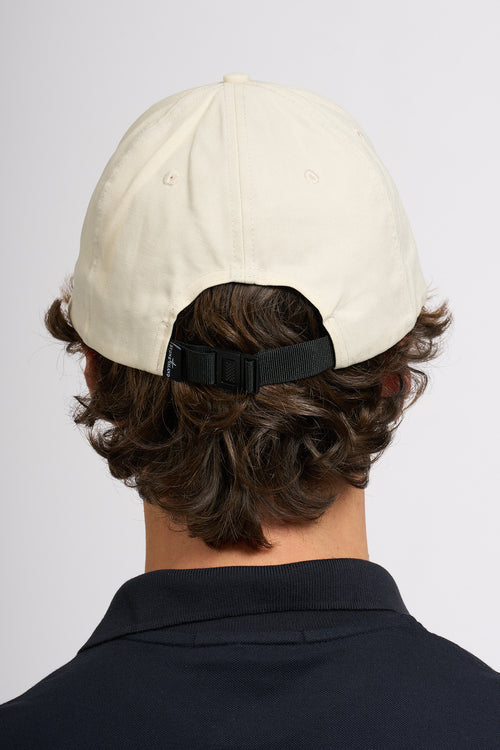 Stone Island Cappellino con Logo Ricamato Avorio Uomo-2