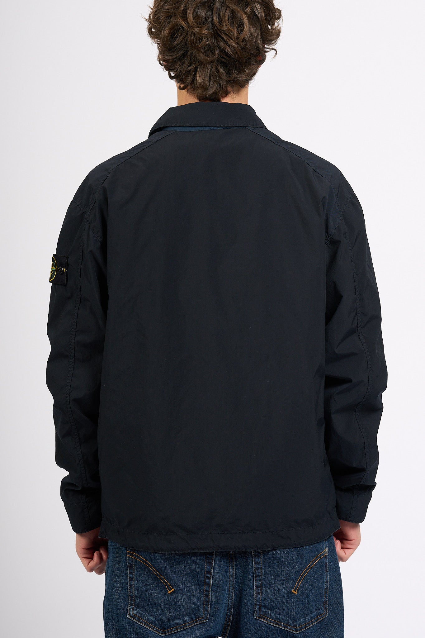Stone Island Coach Jacket Blu Uomo-6