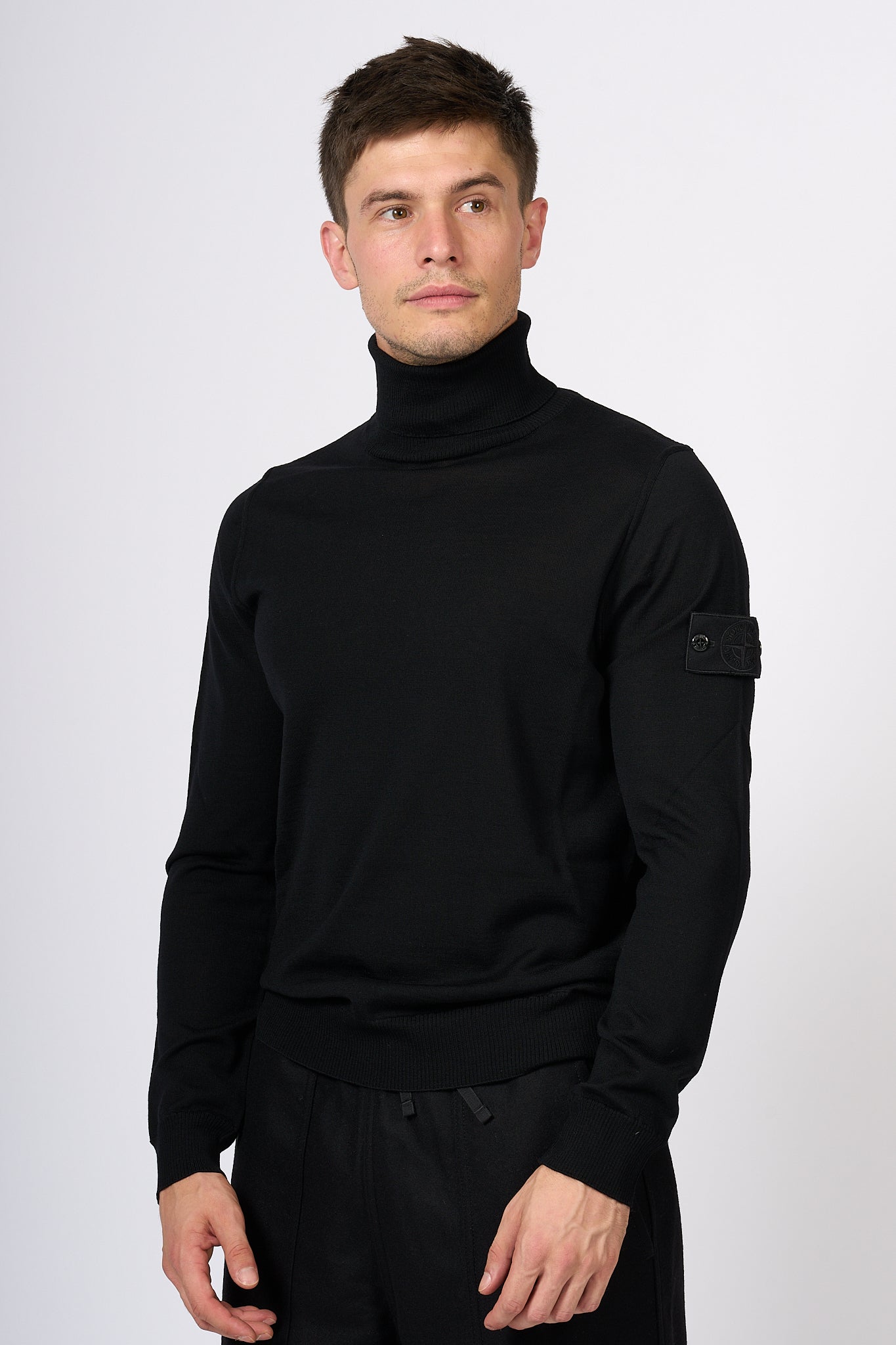 Stone Island Extrafine Turtleneck Black Men-2